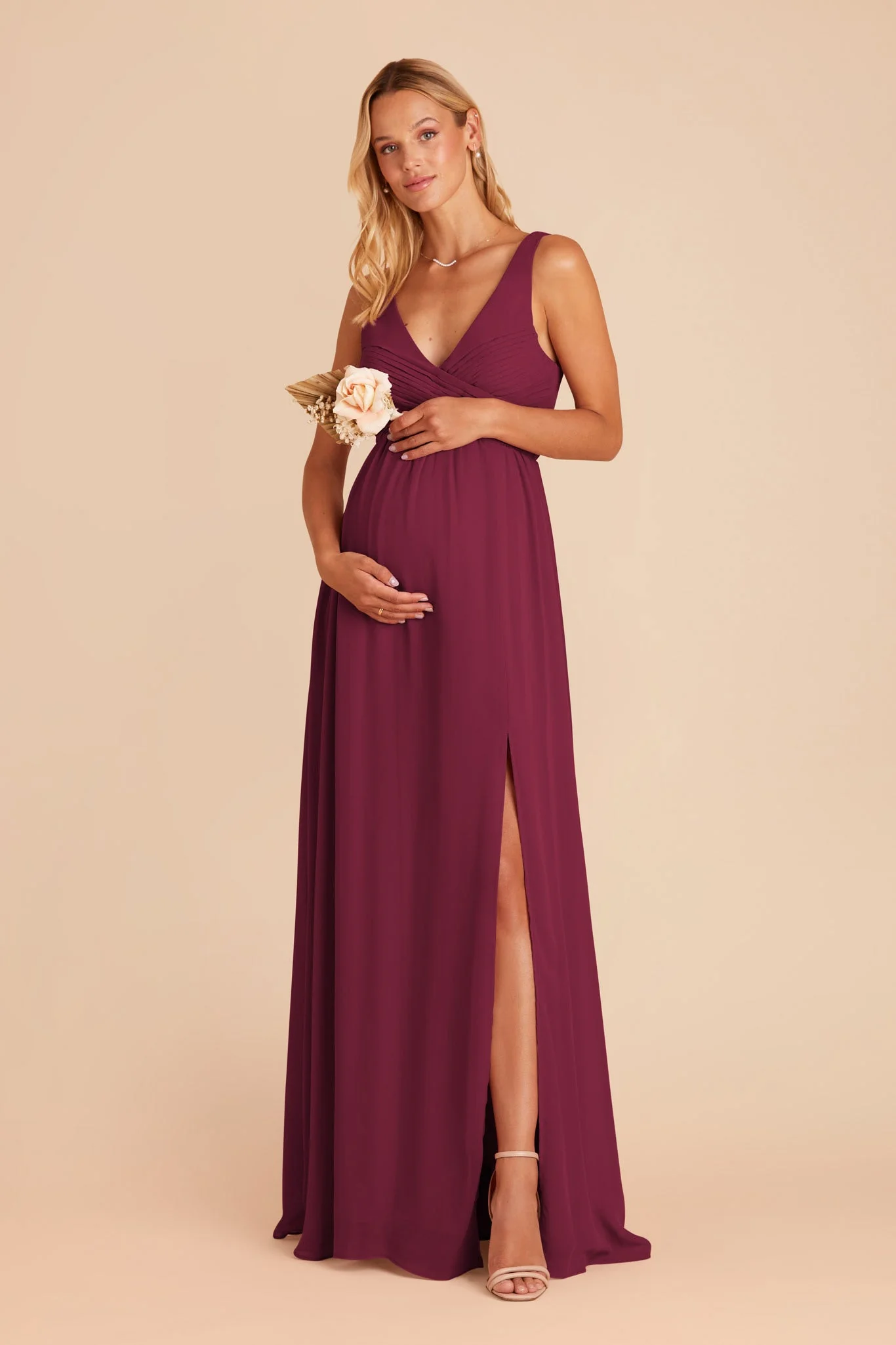 Laurie Chiffon Dress - Berry - Image 2