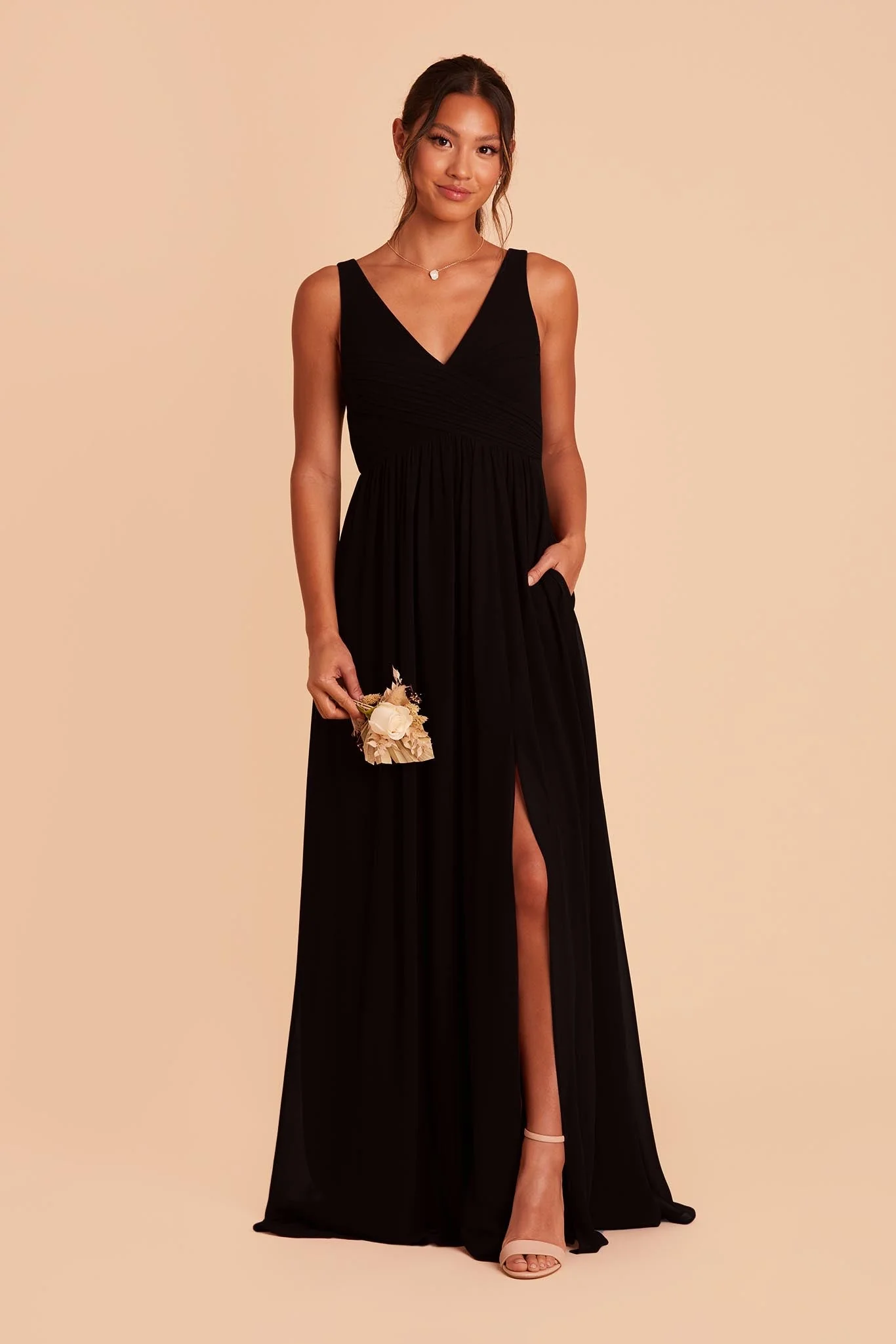 Laurie Chiffon Dress - Black