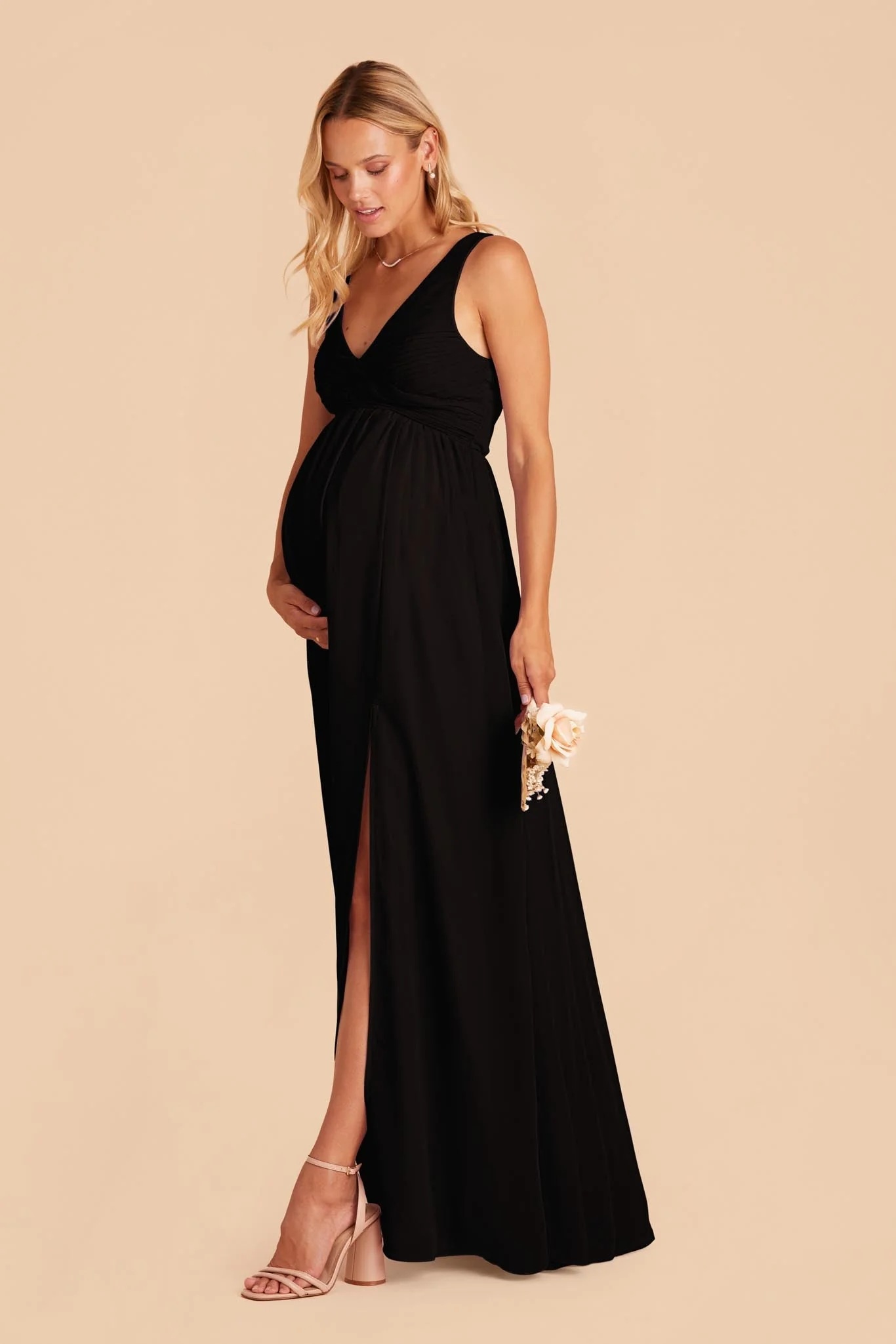 Laurie Chiffon Dress - Black - Image 2