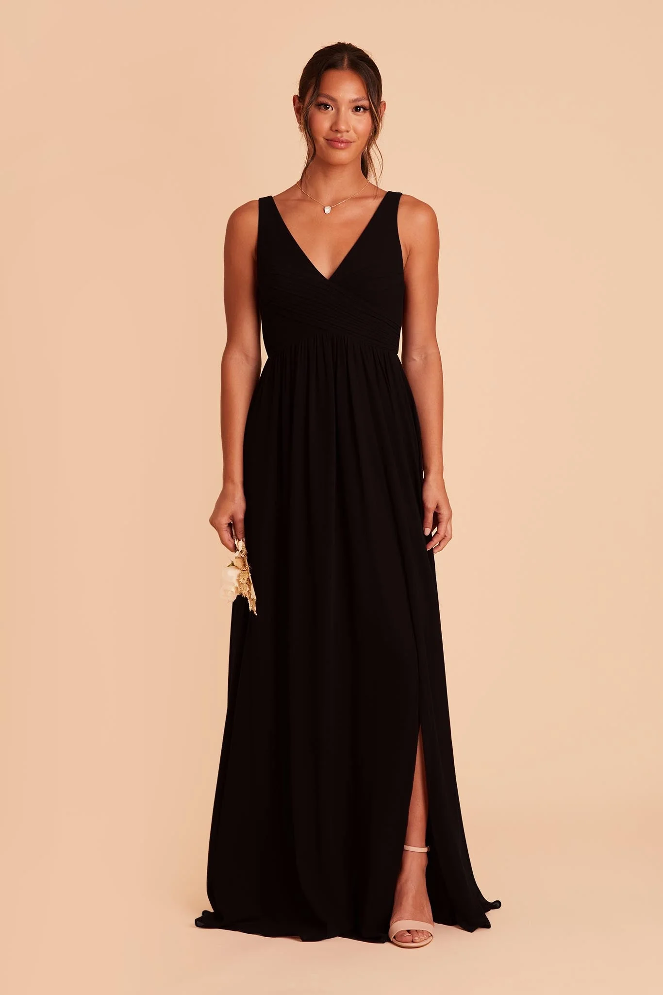 Laurie Chiffon Dress - Black - Image 4