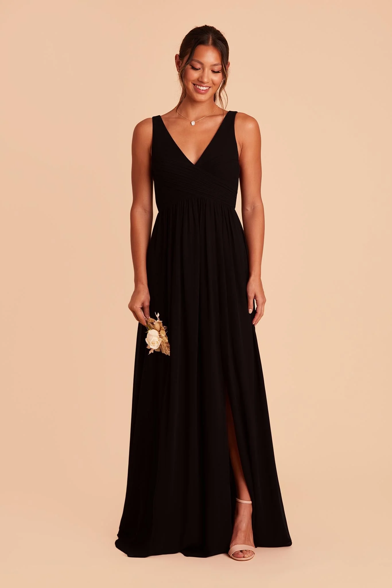 Laurie Chiffon Dress - Black - Image 5