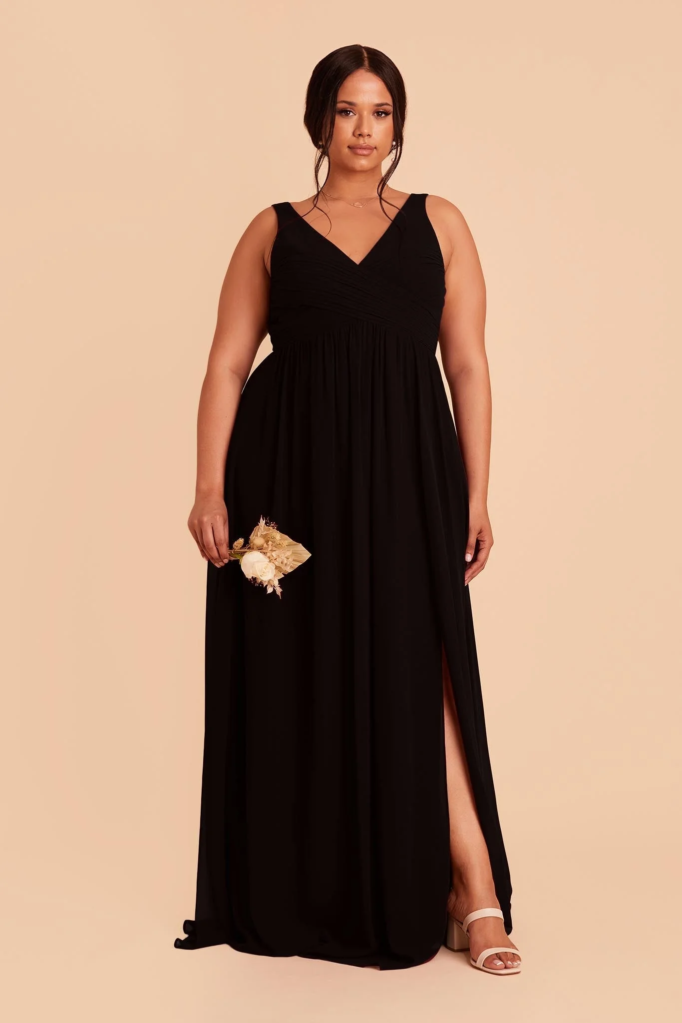 Laurie Chiffon Dress - Black - Image 7