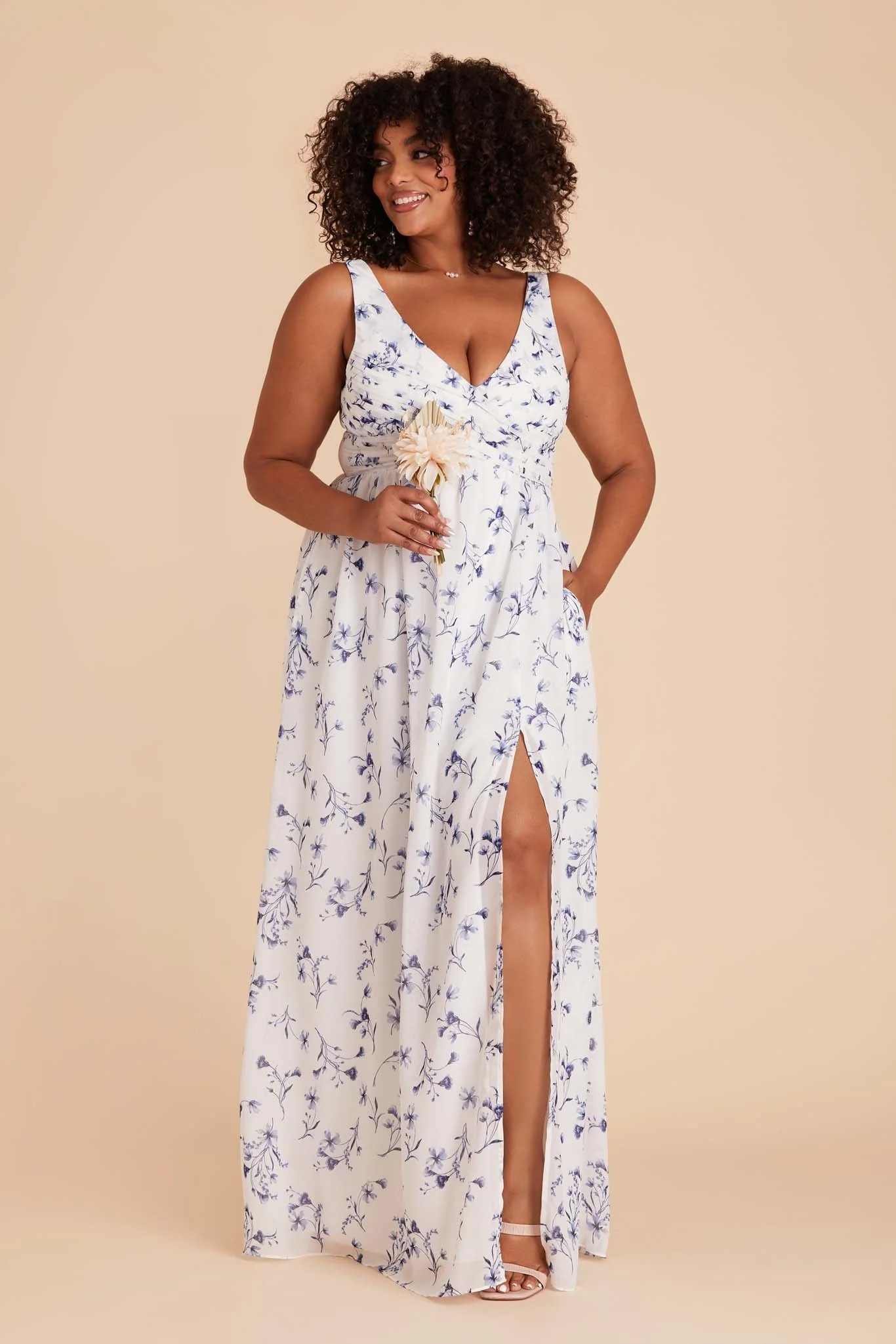 Laurie Chiffon Dress - Blue Le Fleur - Image 9