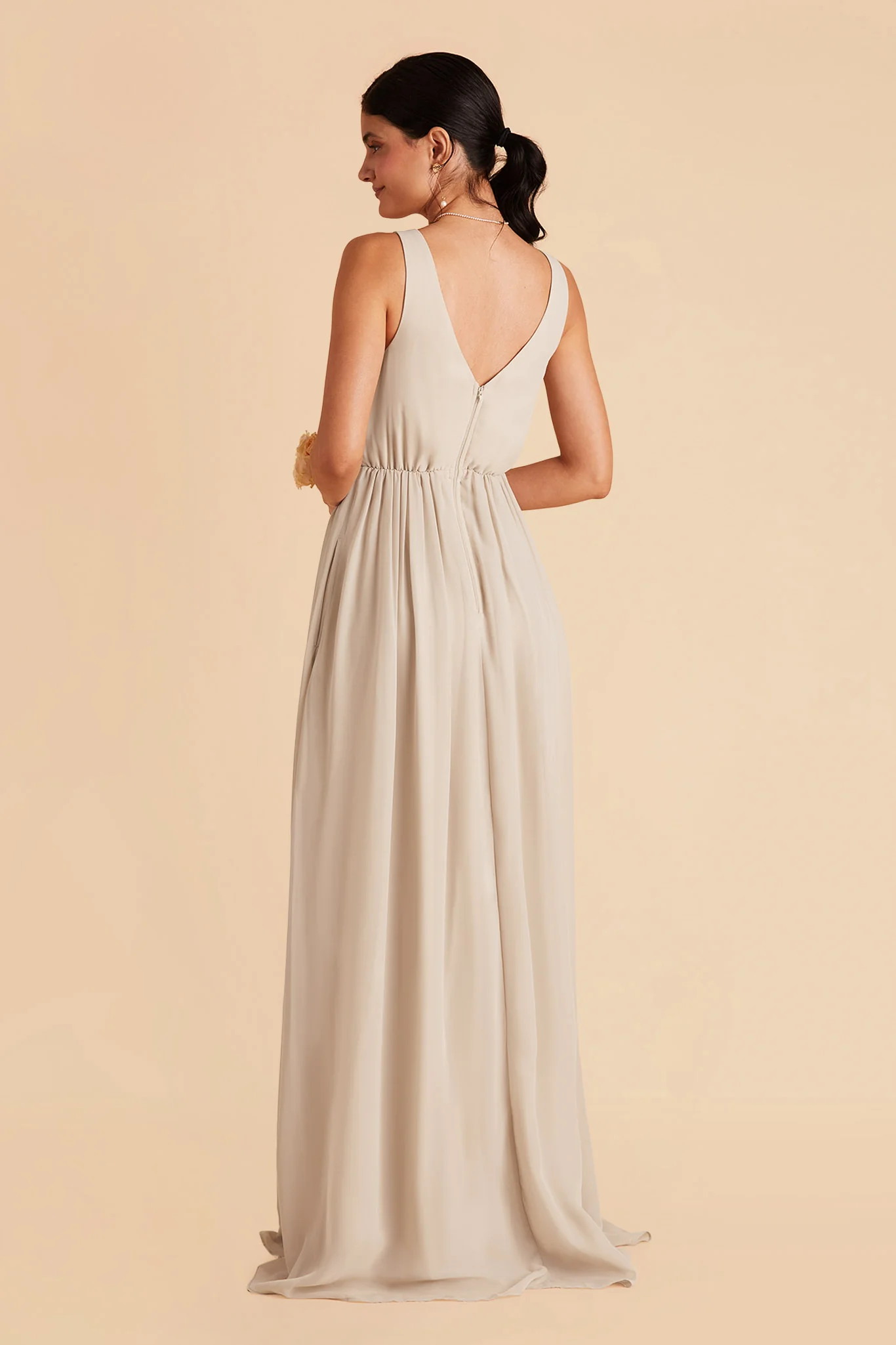 Laurie Chiffon Dress - Classic Champagne - Image 11