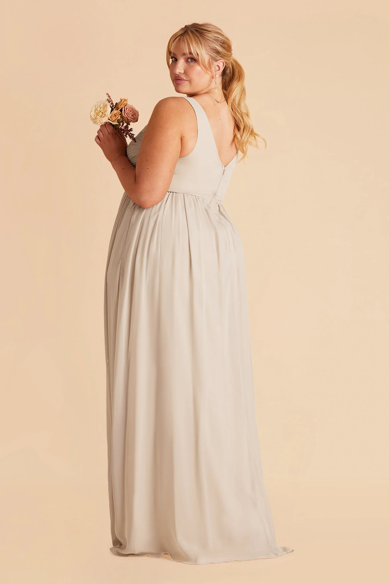 Laurie Chiffon Dress - Classic Champagne - Image 15