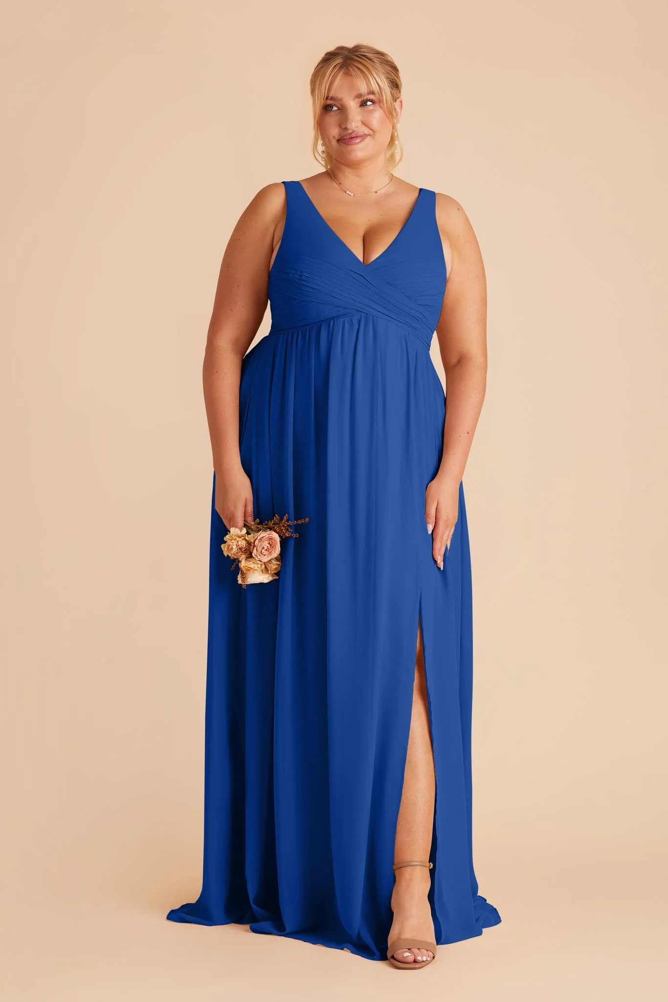 Laurie Chiffon Dress - Cobalt Blue - Image 6
