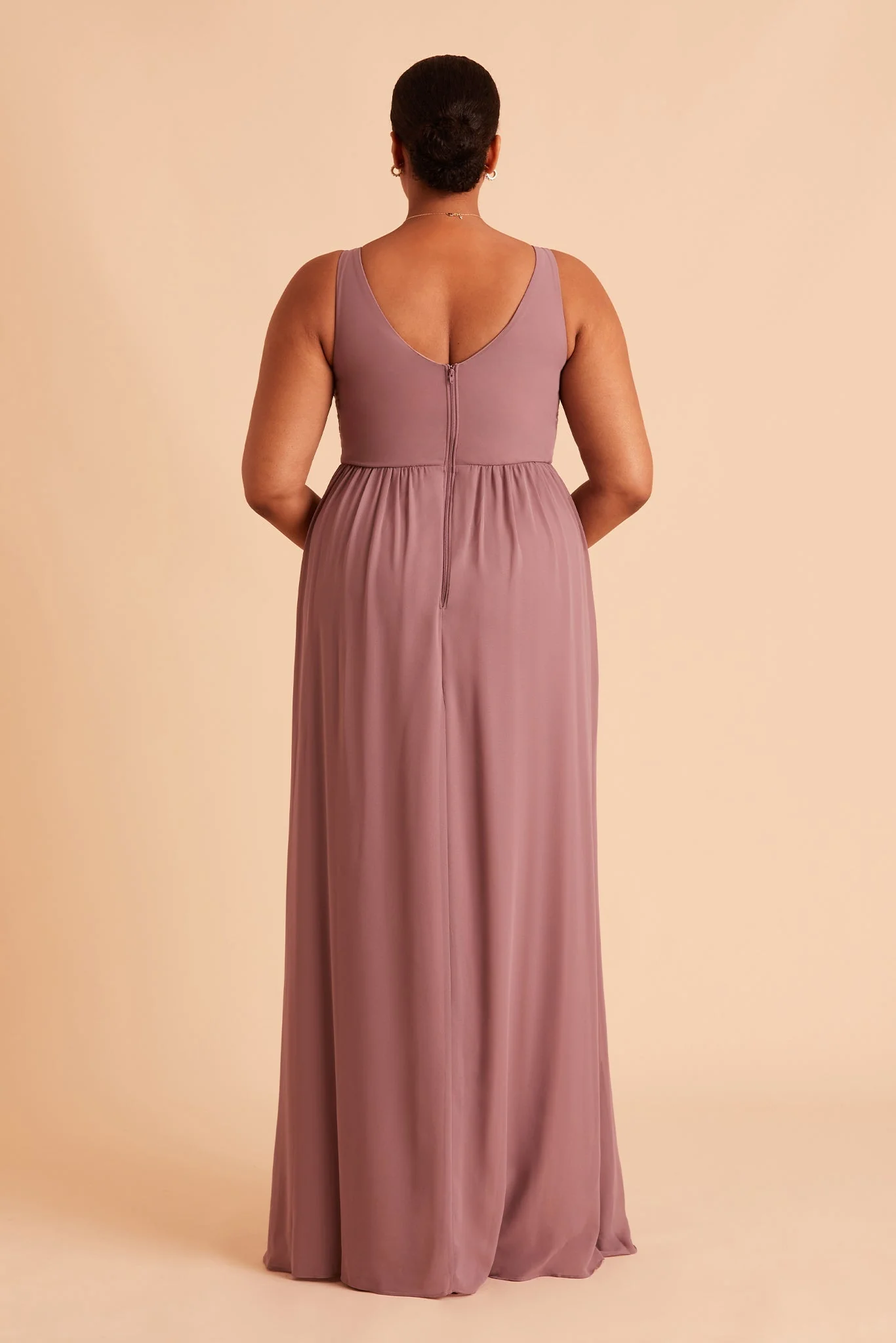 Laurie Chiffon Dress - Dark Mauve - Image 13