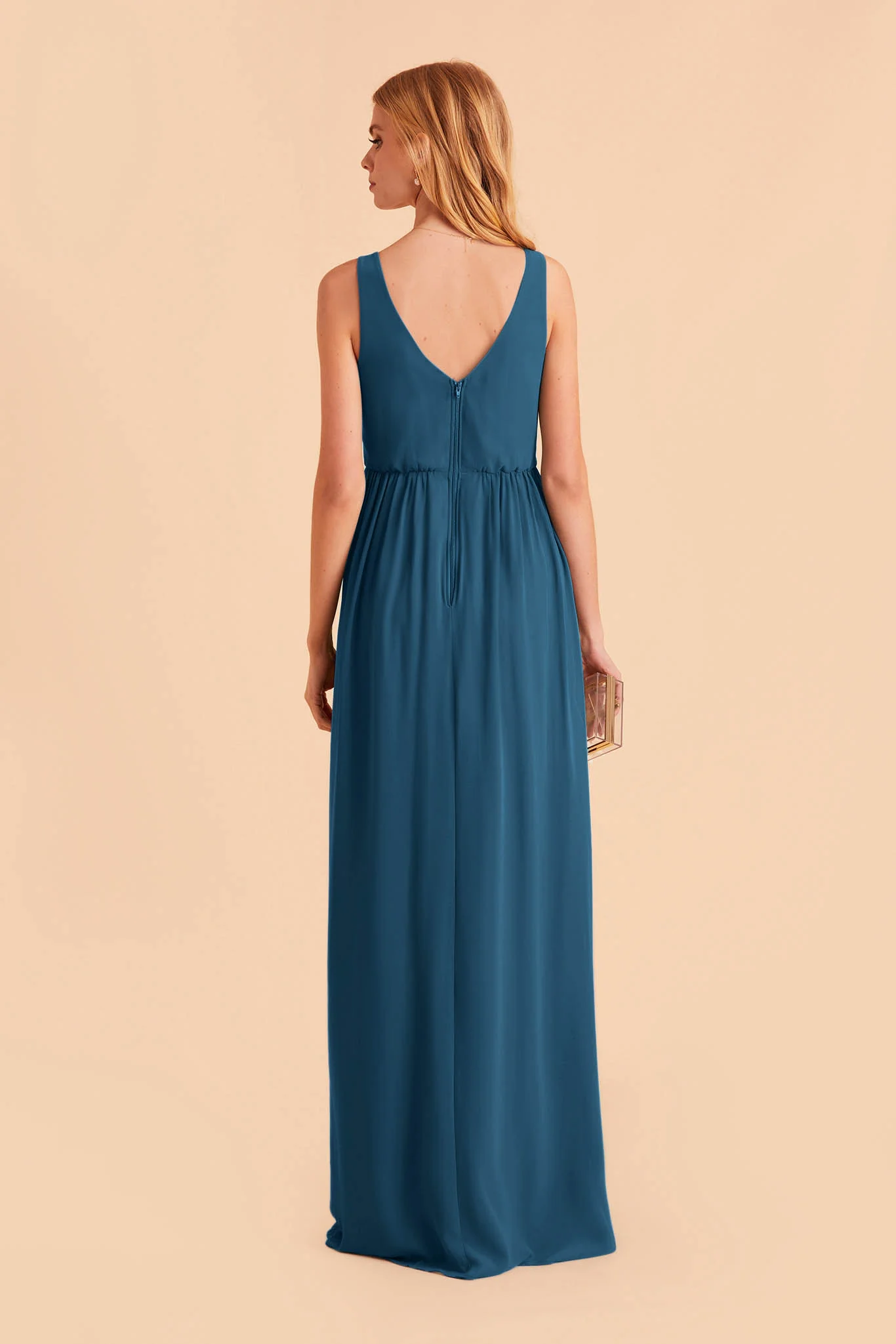 Laurie Chiffon Dress - Dark Teal - Image 7