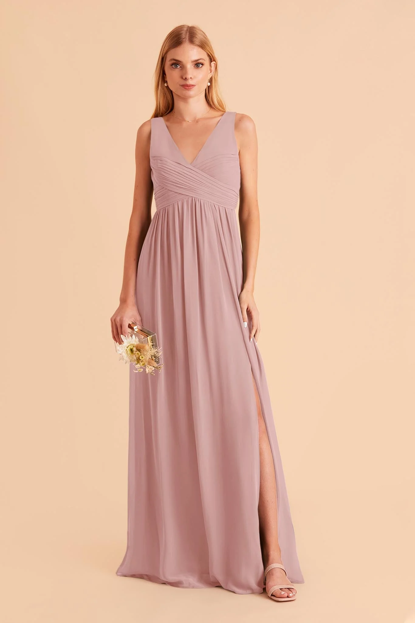 Laurie Chiffon Dress - English Rose