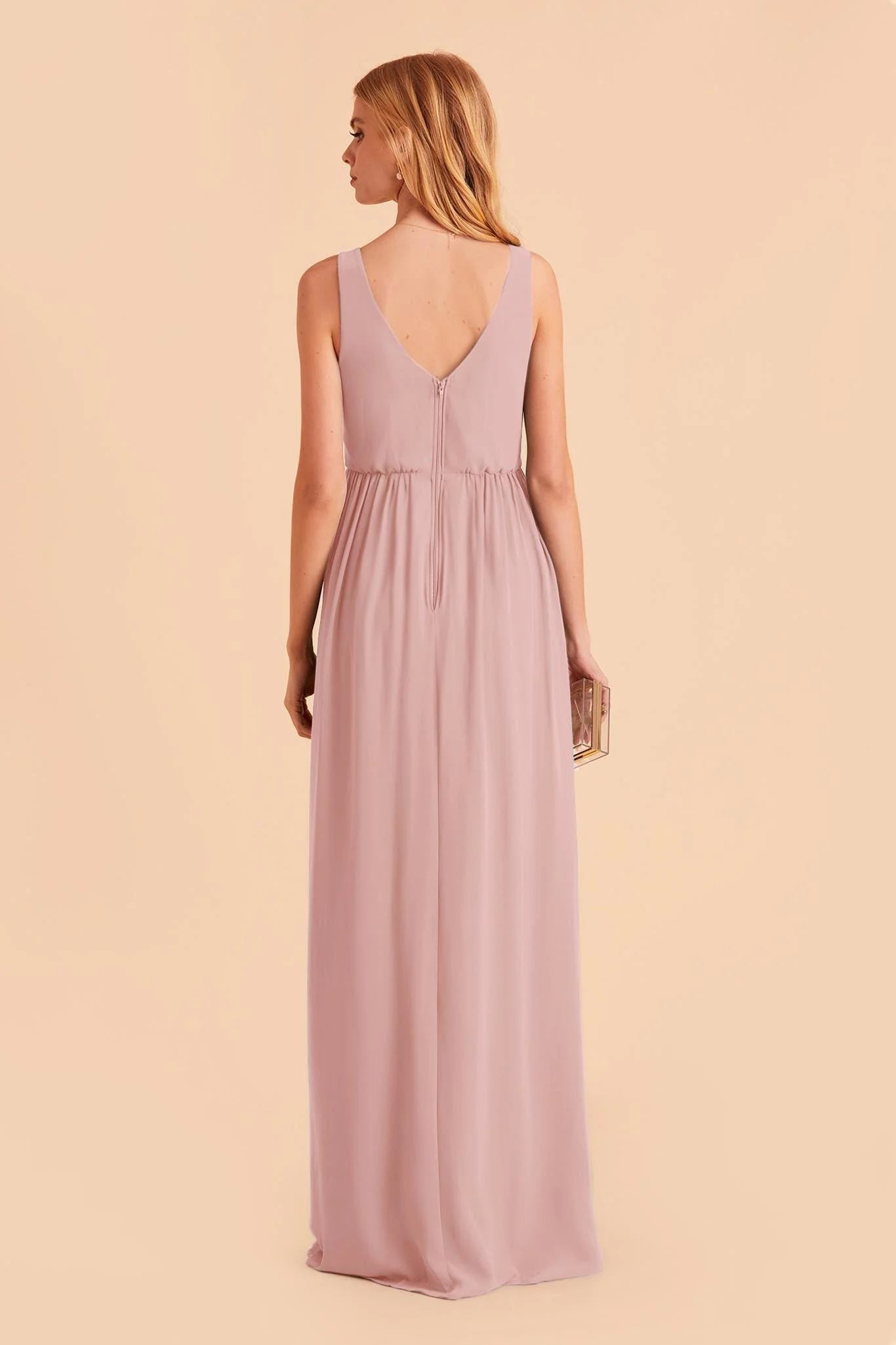 Laurie Chiffon Dress - English Rose - Image 6