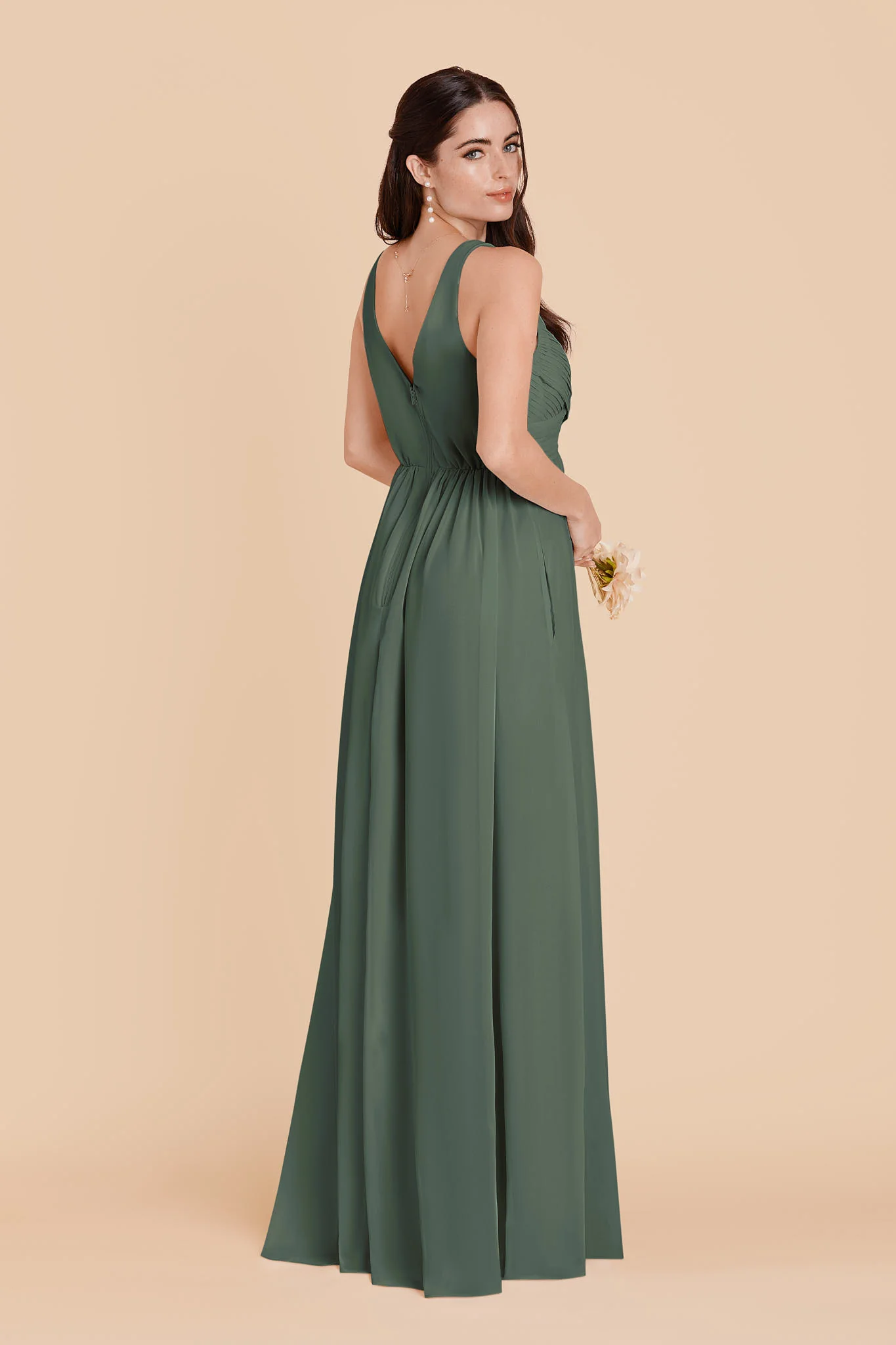 Laurie Chiffon Dress - Eucalyptus - Image 5