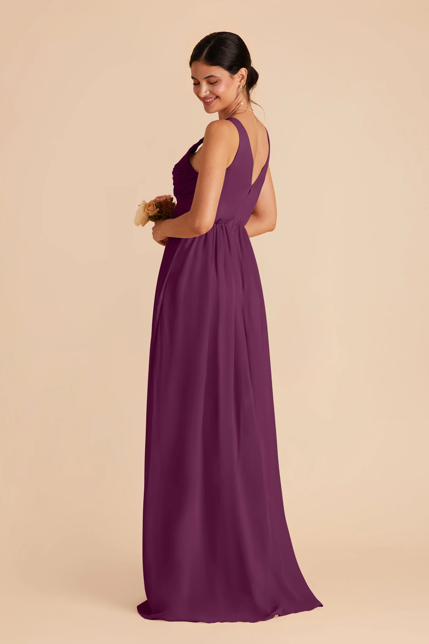 Laurie Chiffon Dress - Fig - Image 5