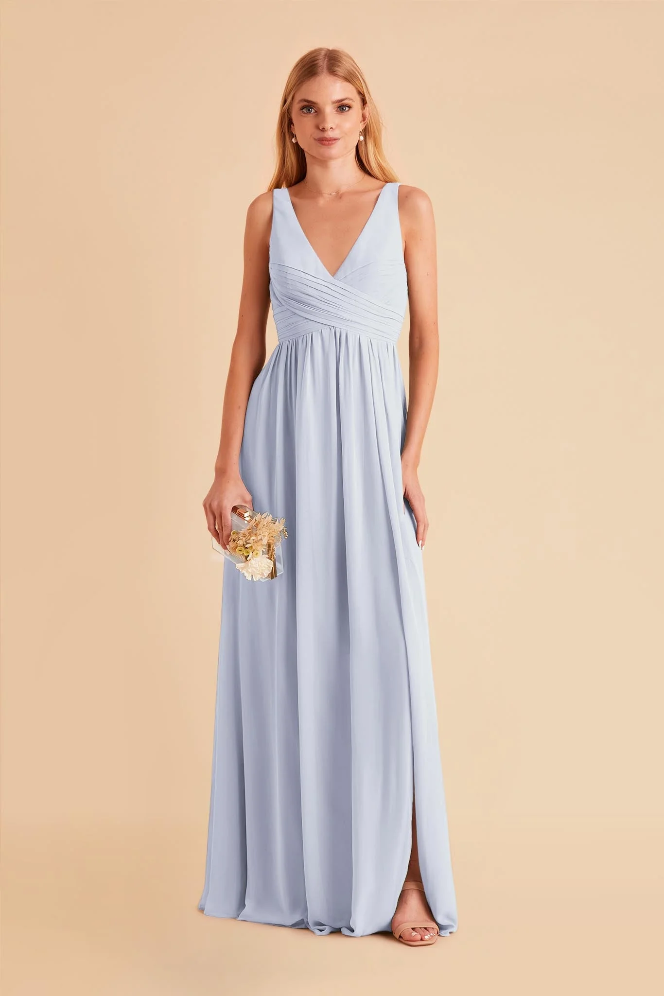 Laurie Chiffon Dress - Ice Blue
