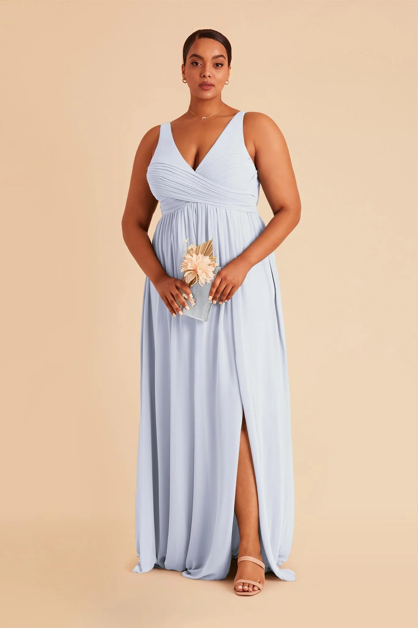Laurie Chiffon Dress - Ice Blue - Image 10