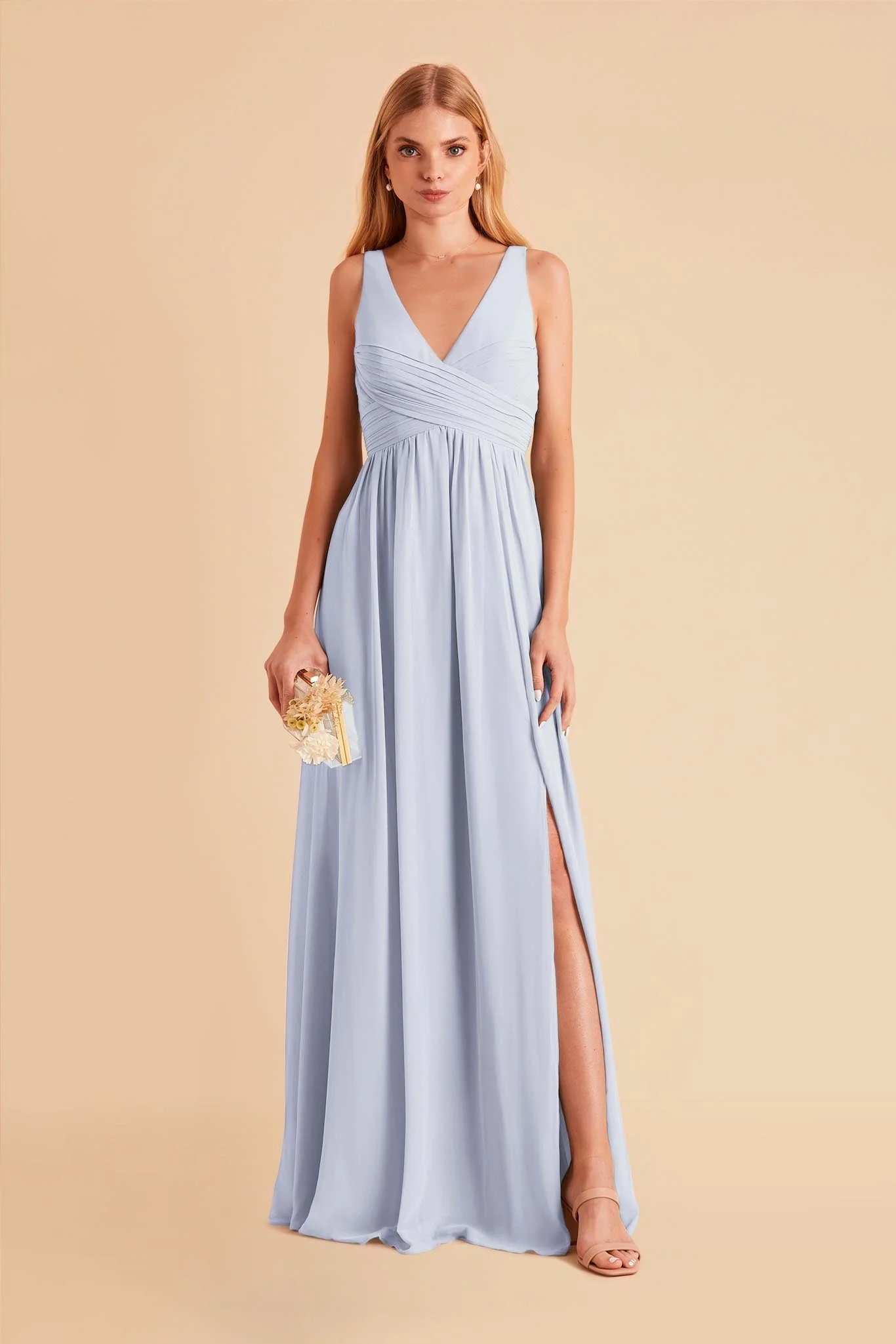 Laurie Chiffon Dress - Ice Blue - Image 4