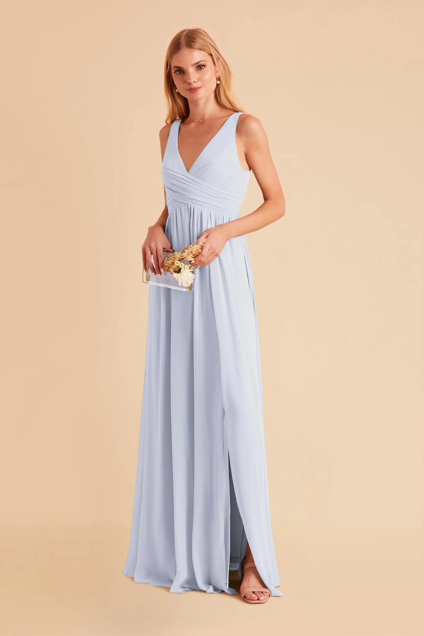 Laurie Chiffon Dress - Ice Blue - Image 6