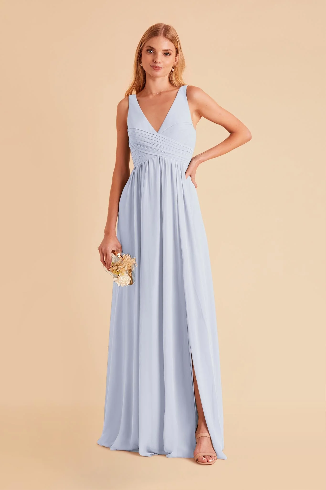 Laurie Chiffon Dress - Ice Blue - Image 7