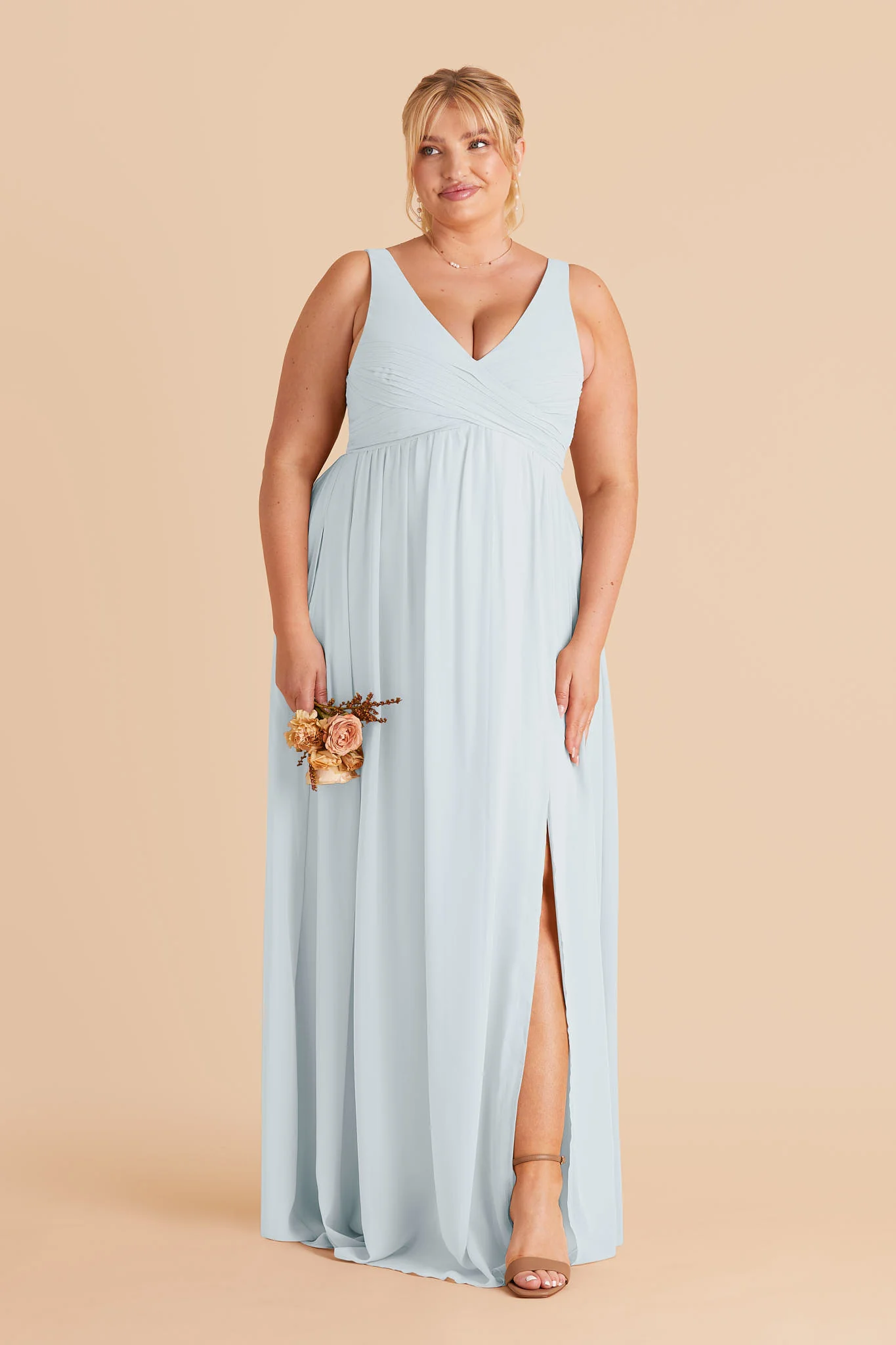 Laurie Chiffon Dress - Mist Blue - Image 3