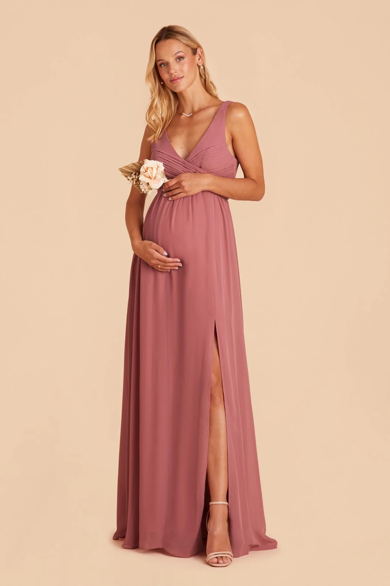 Laurie Chiffon Dress - Mulberry - Image 2