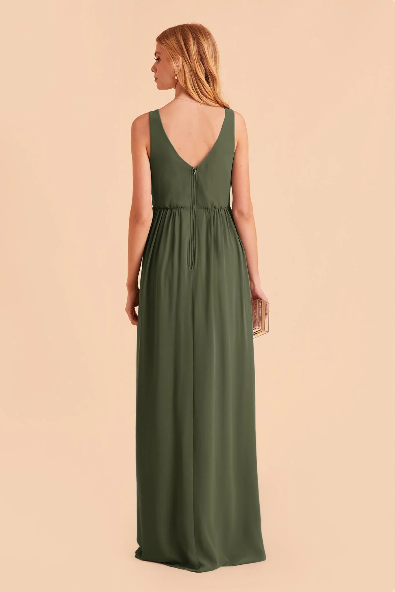 Laurie Chiffon Dress - Olive - Image 6