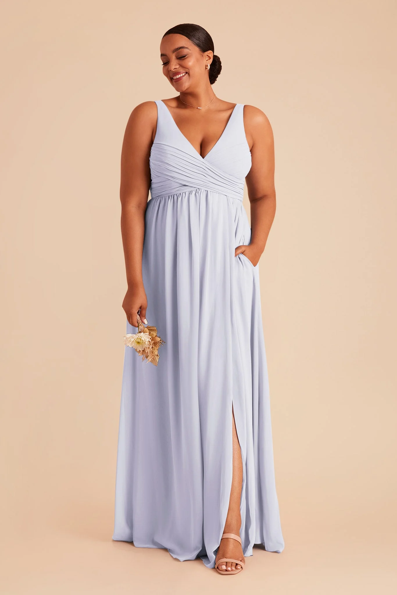 Laurie Chiffon Dress - Periwinkle Blue - Image 7