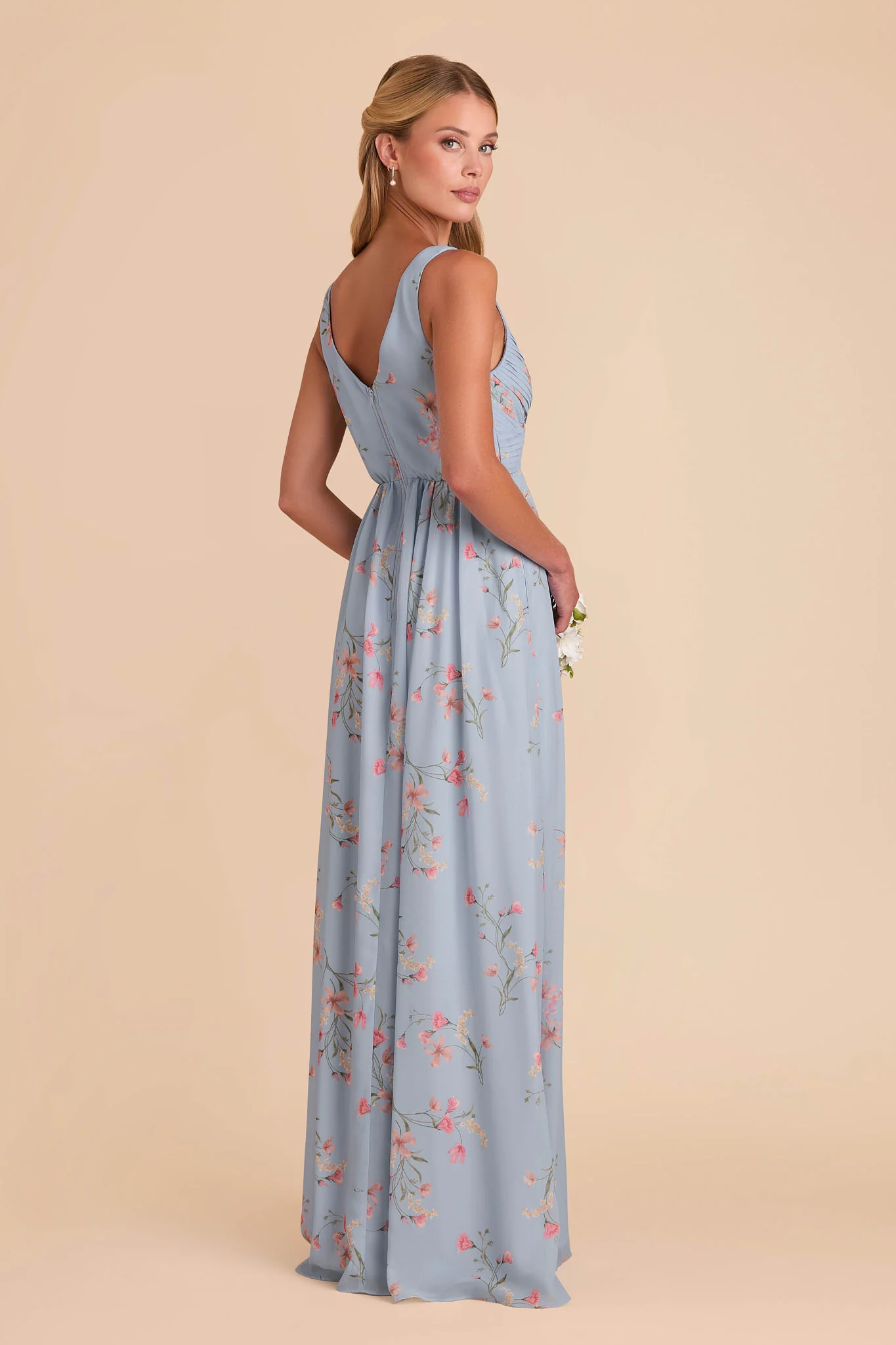 Laurie Chiffon Dress - Periwinkle Blue Le Fleur - Image 5