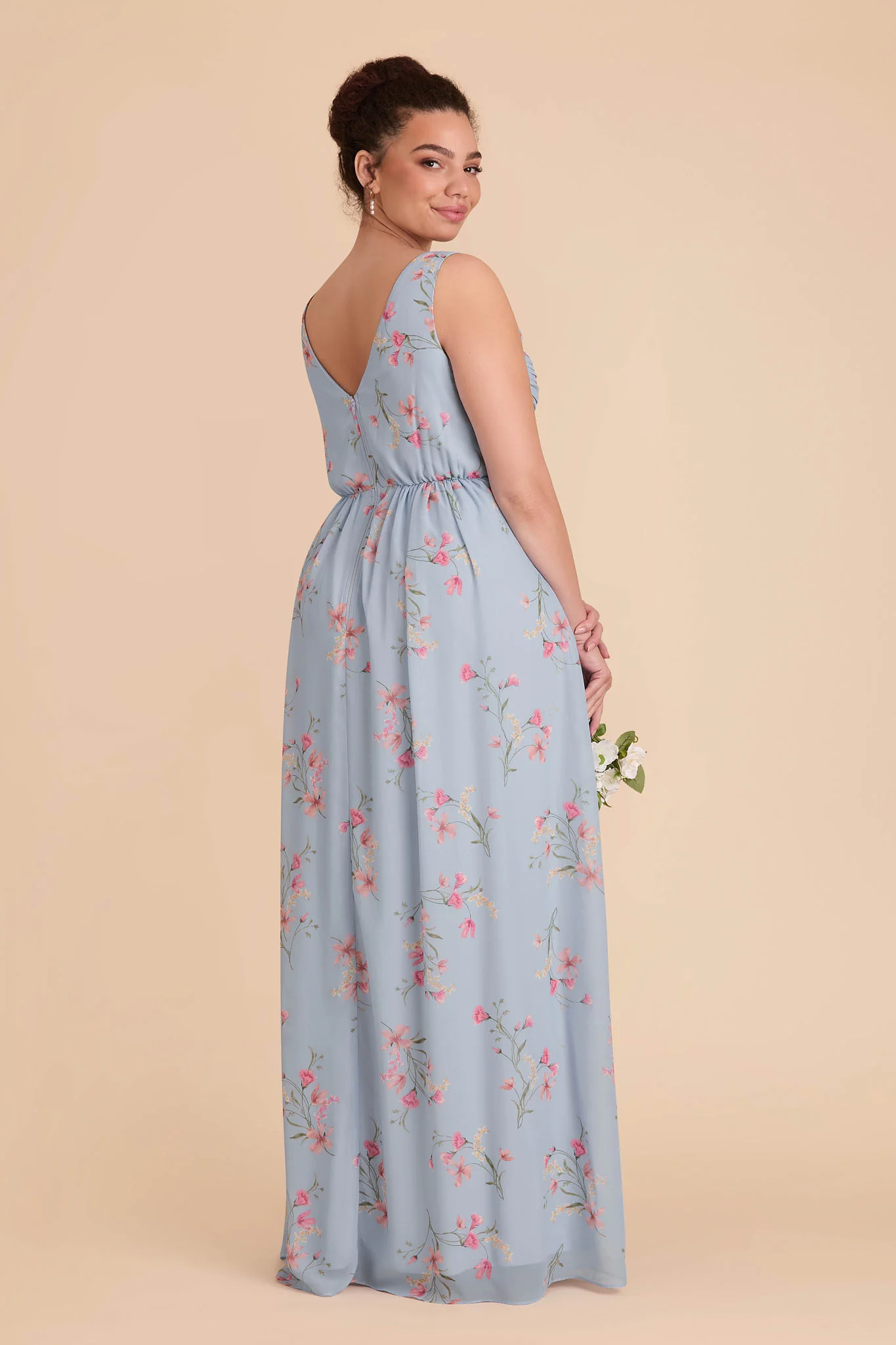 Laurie Chiffon Dress - Periwinkle Blue Le Fleur - Image 8