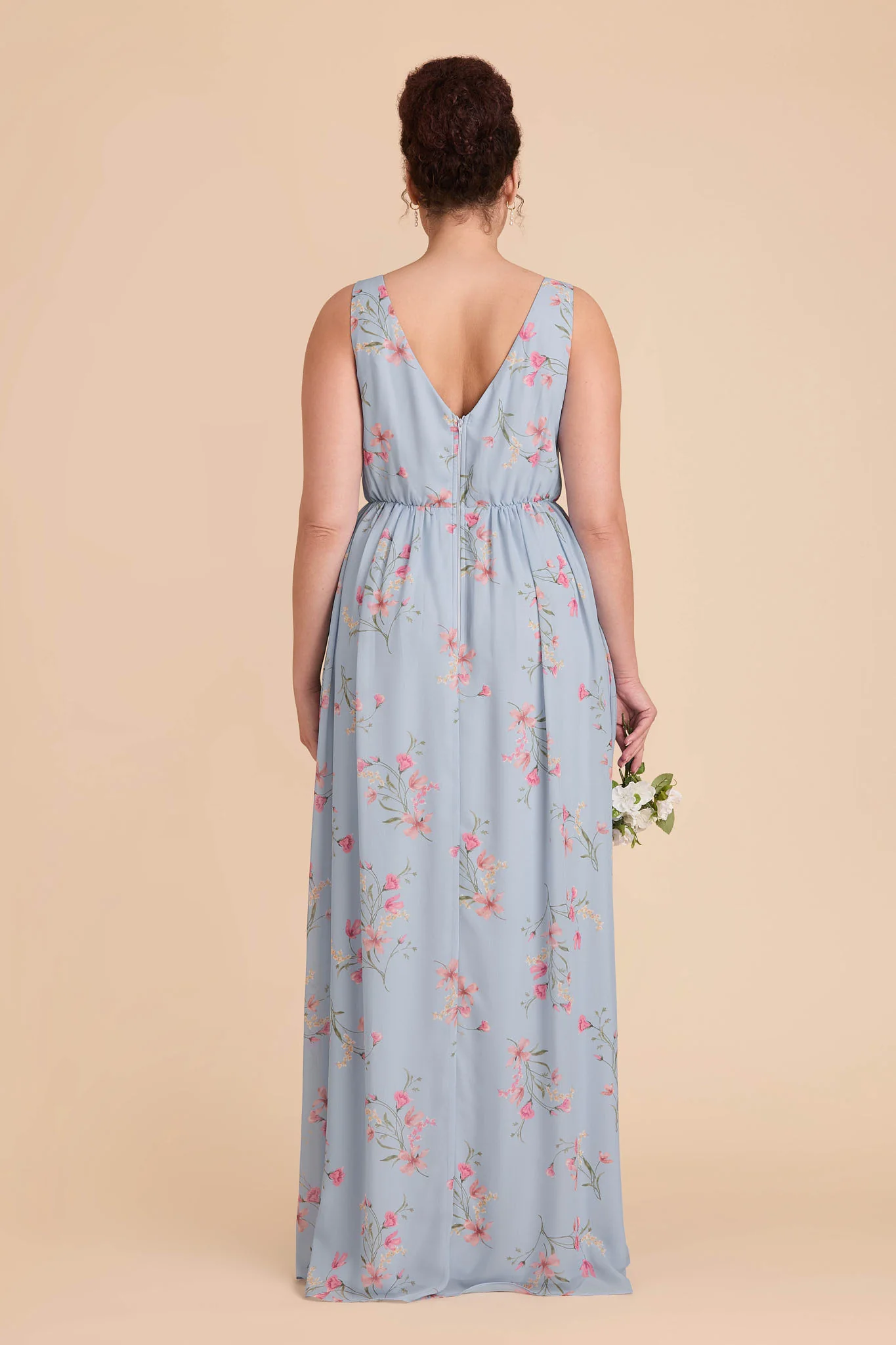 Laurie Chiffon Dress - Periwinkle Blue Le Fleur - Image 9