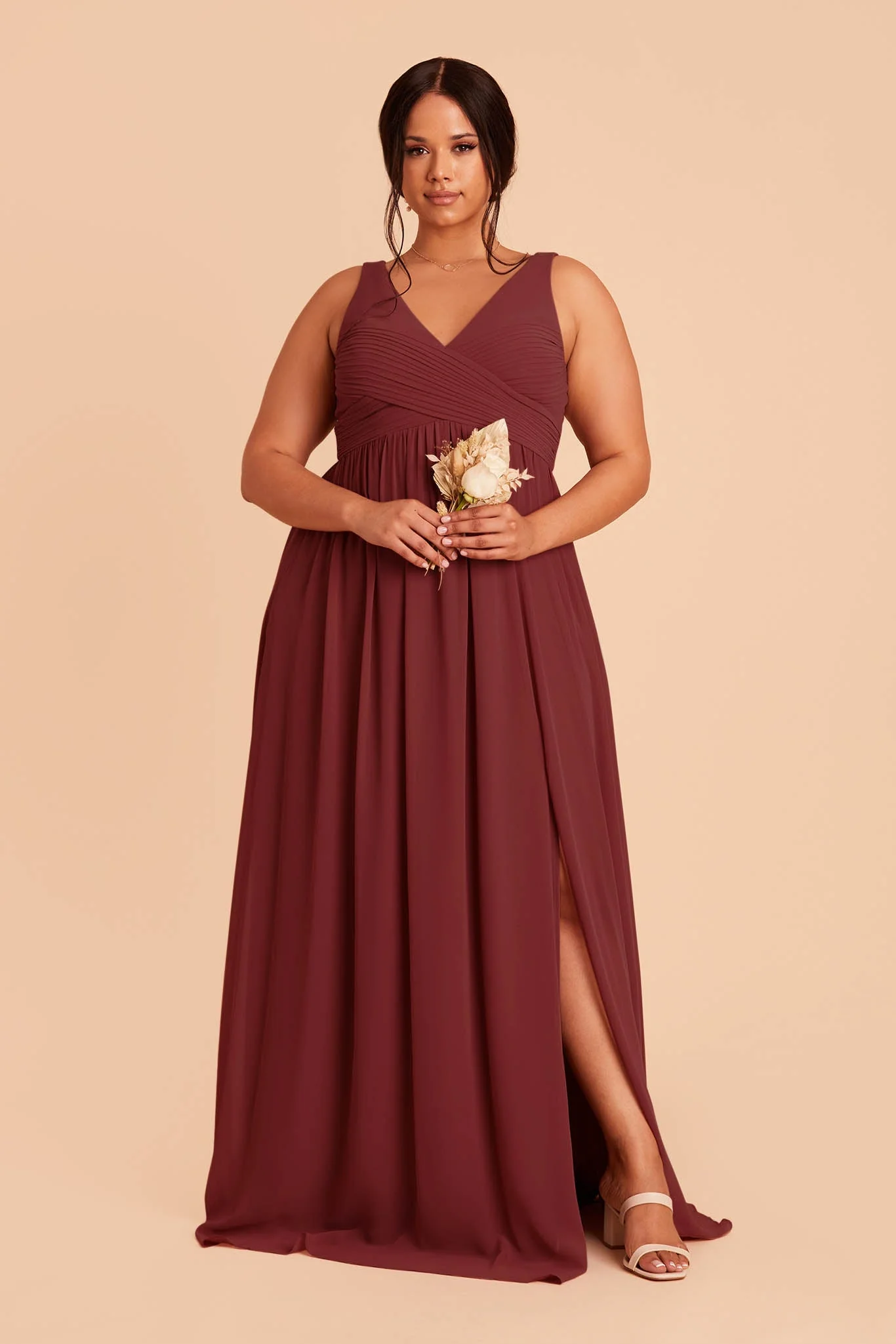 Laurie Chiffon Dress - Rosewood - Image 7