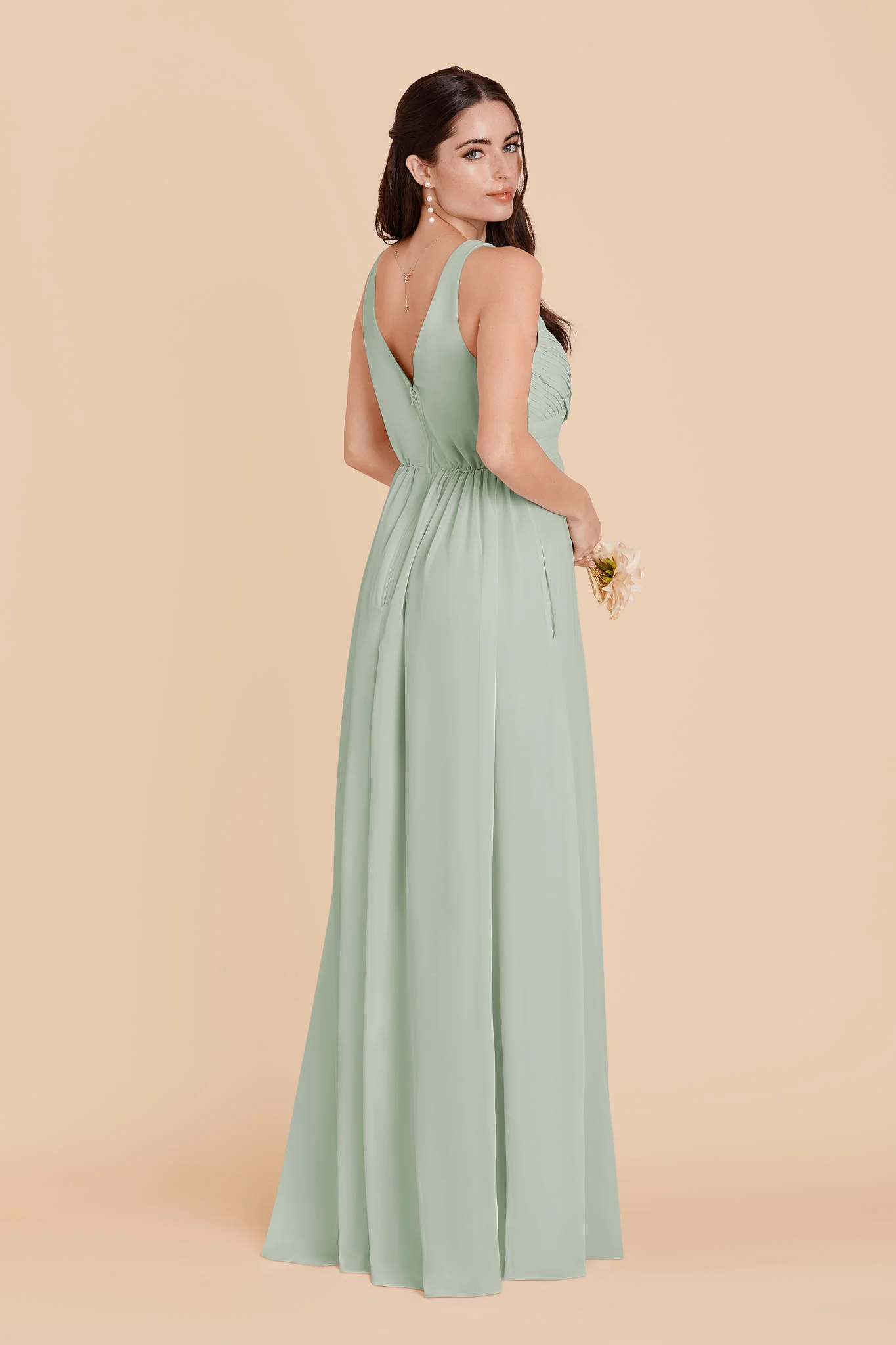 Laurie Chiffon Dress - Sage - Image 11