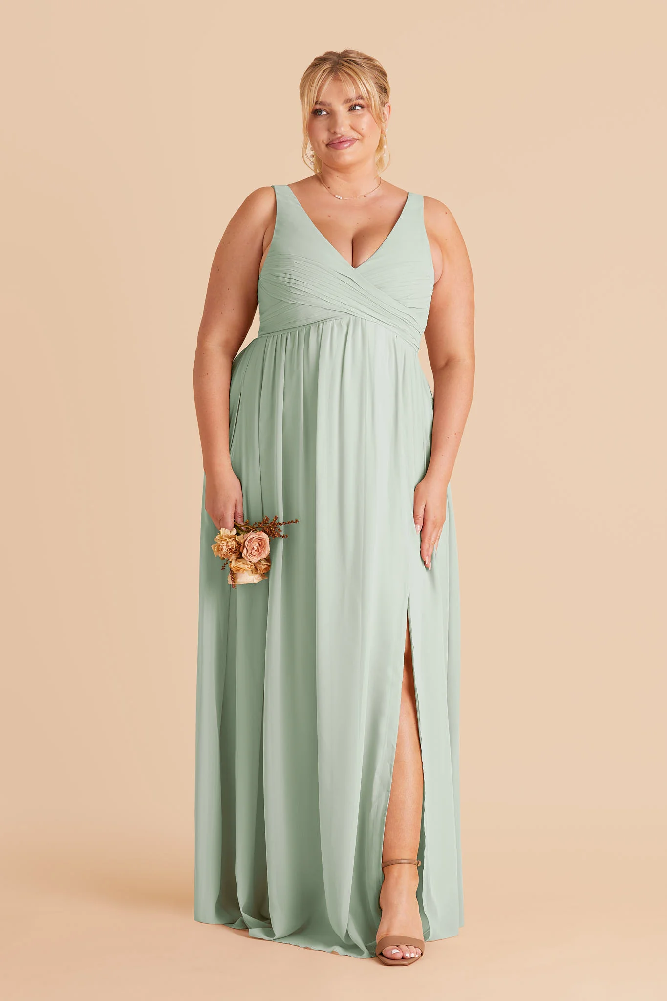 Laurie Chiffon Dress - Sage - Image 20