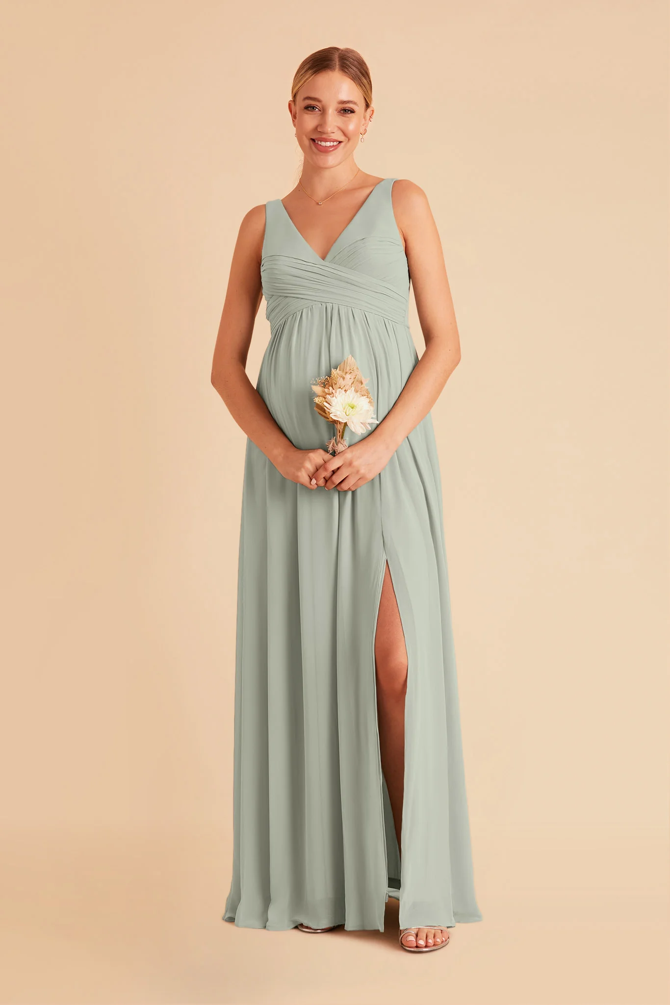 Laurie Chiffon Dress - Sage - Image 6