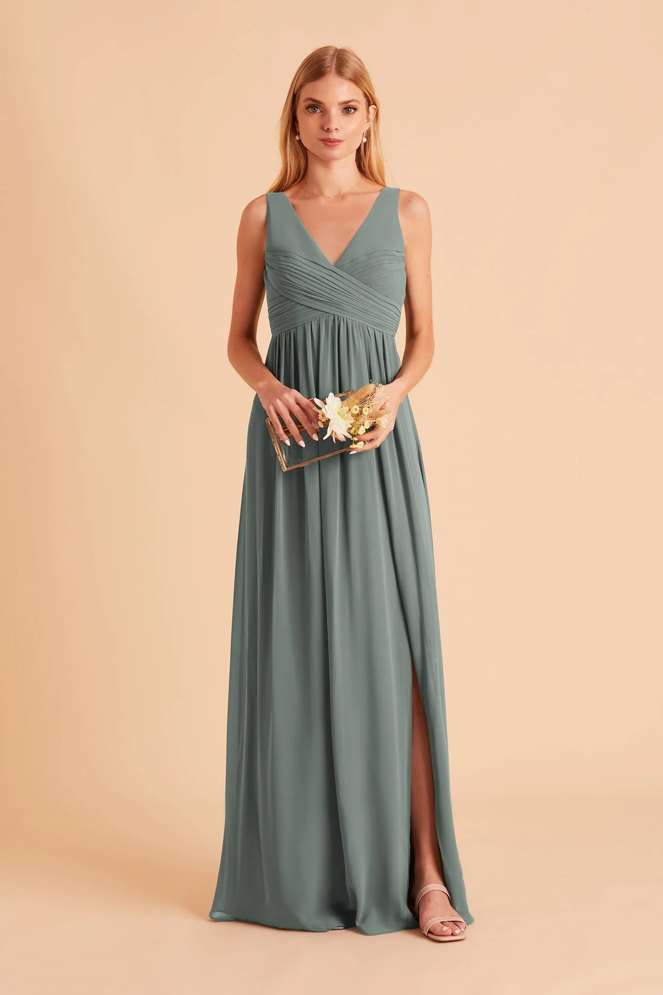 Laurie Chiffon Dress - Sea Glass - Image 6