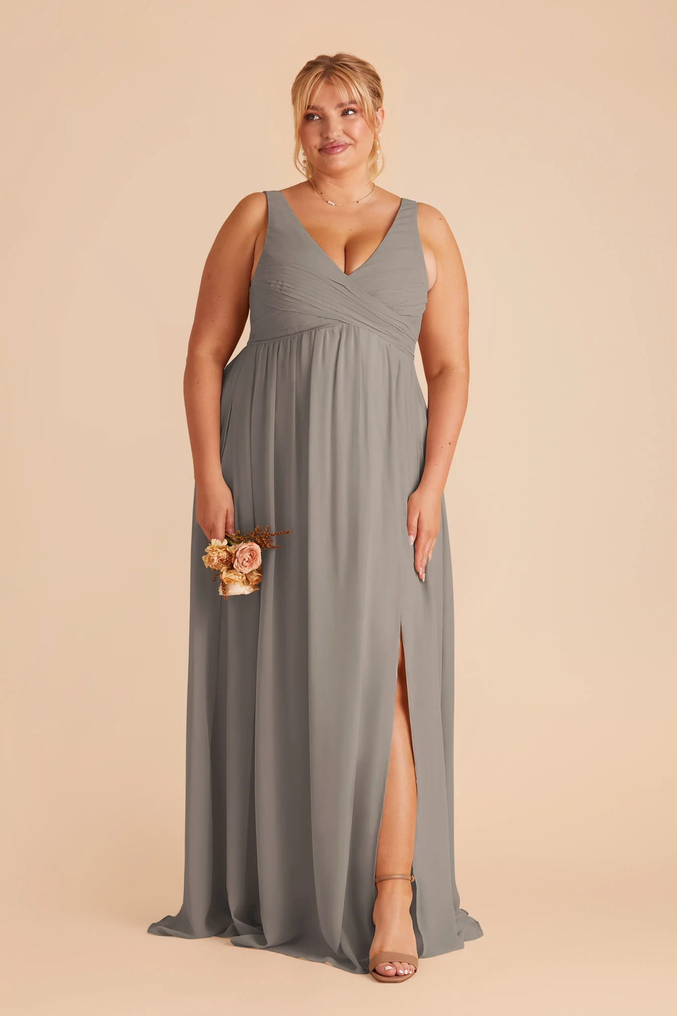 Laurie Chiffon Dress - Silver - Image 2