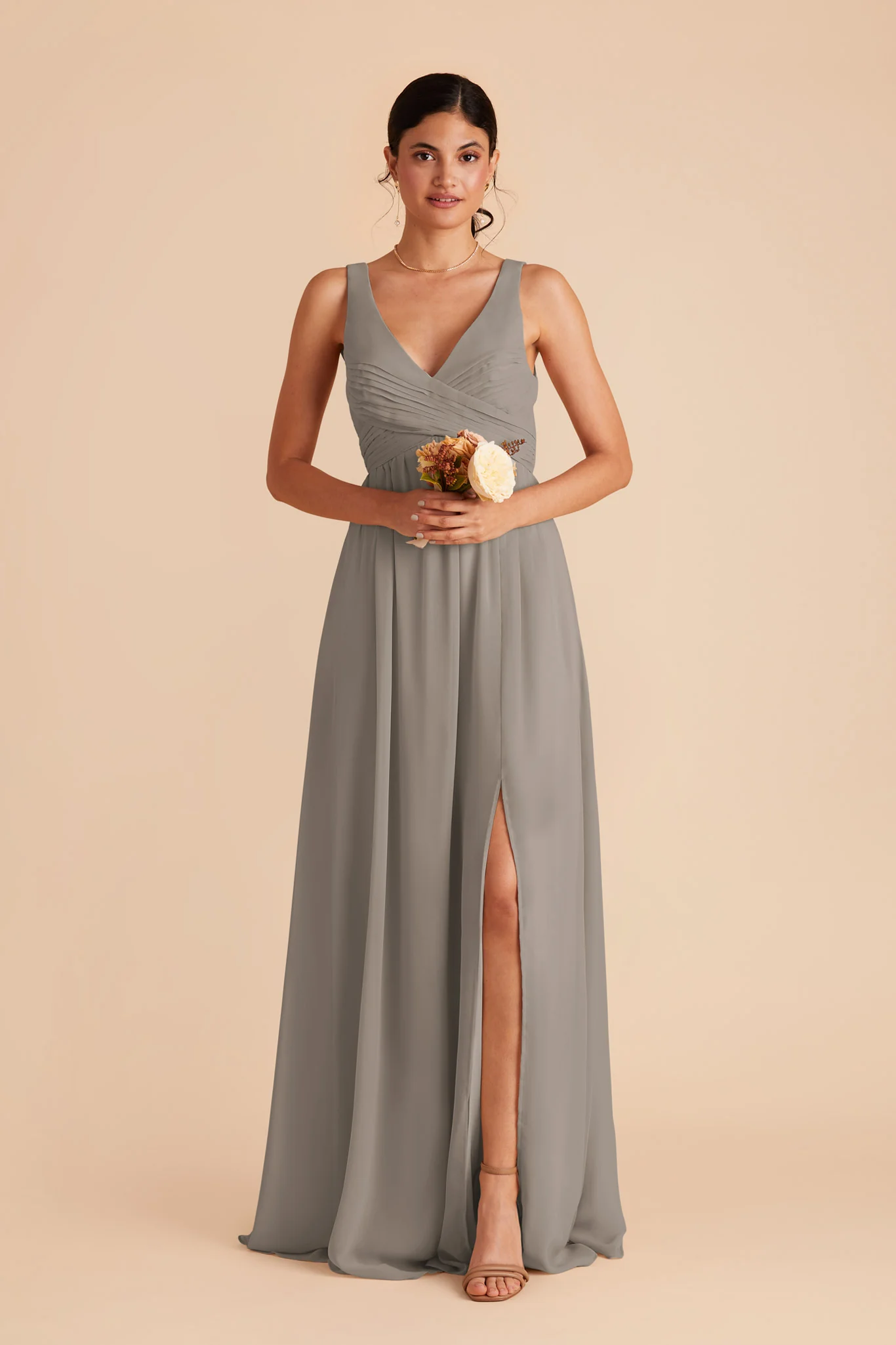 Laurie Chiffon Dress - Silver - Image 4