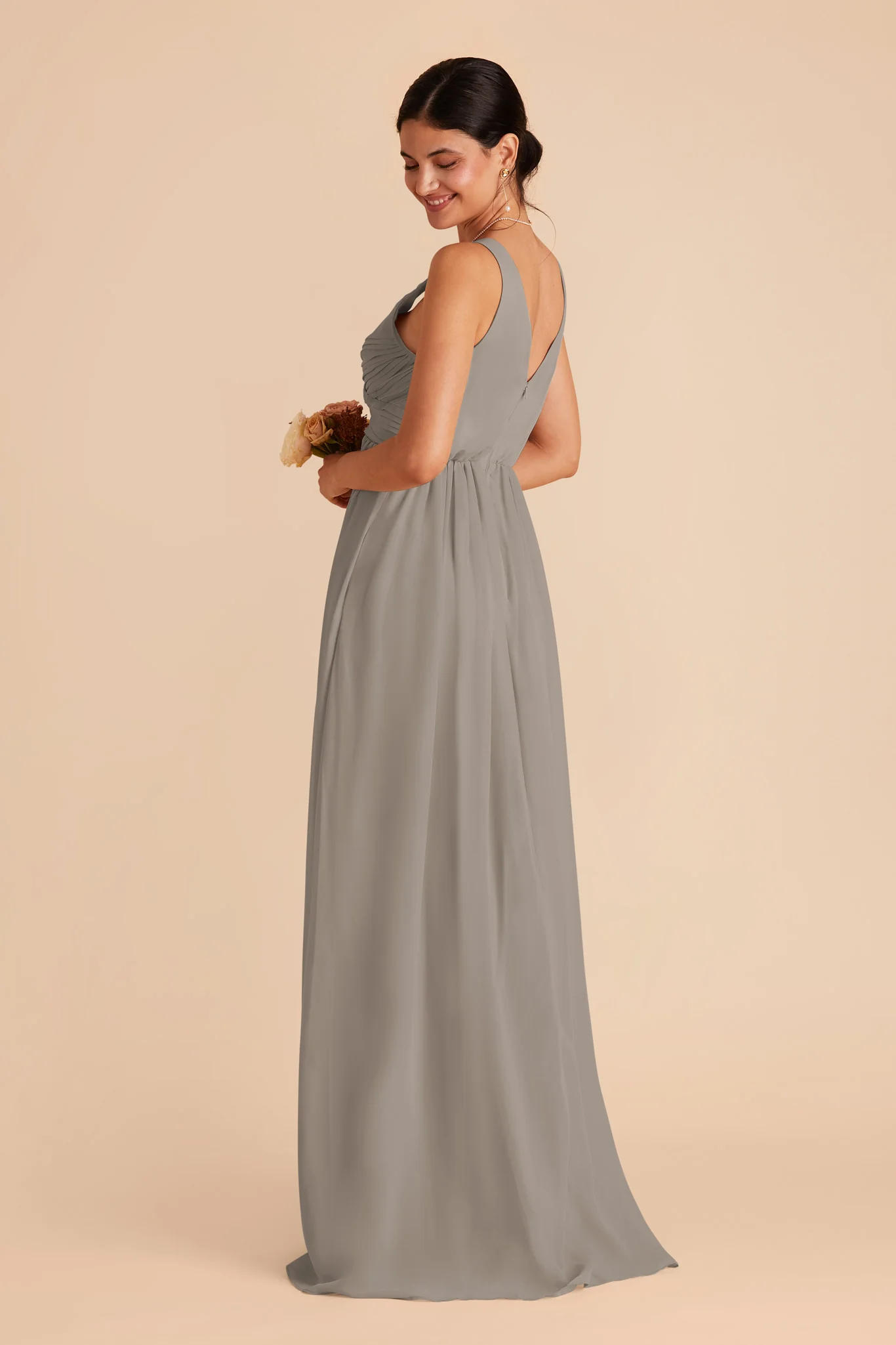 Laurie Chiffon Dress - Silver - Image 5