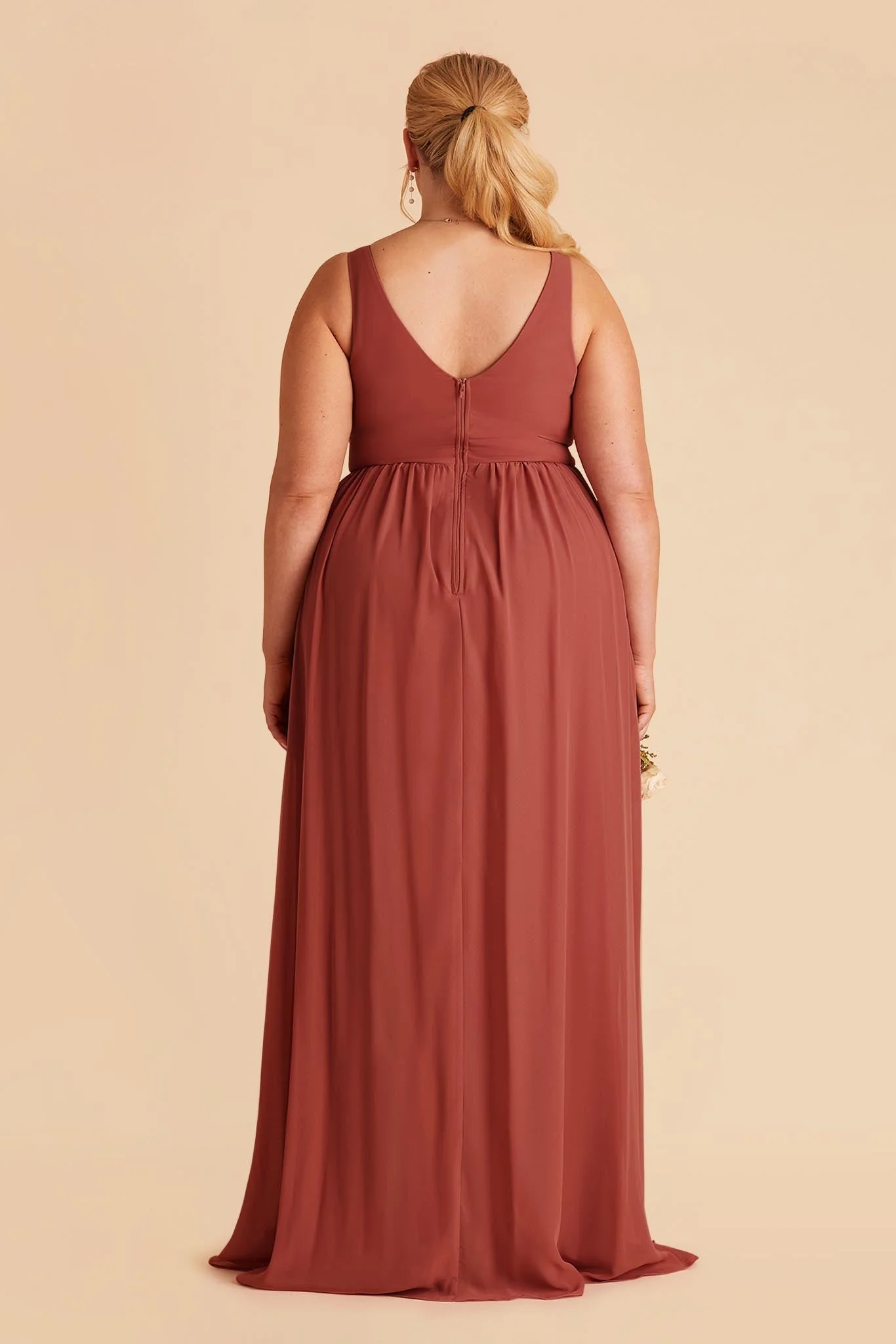 Laurie Chiffon Dress - Spice - Image 9