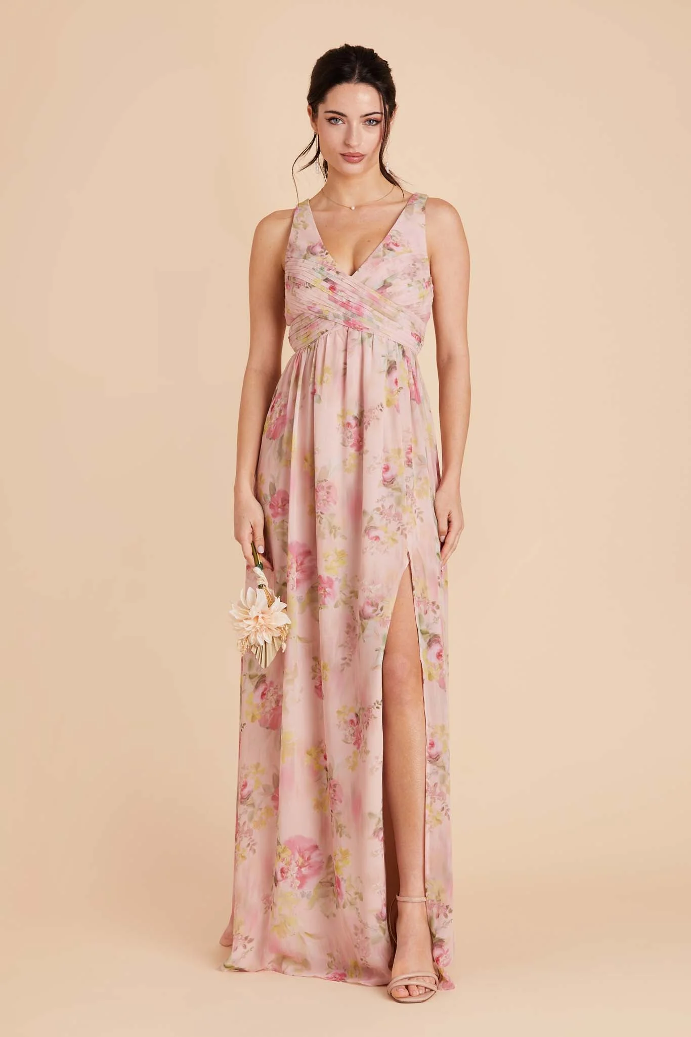 Laurie Chiffon Dress - Vintage Pink Floral