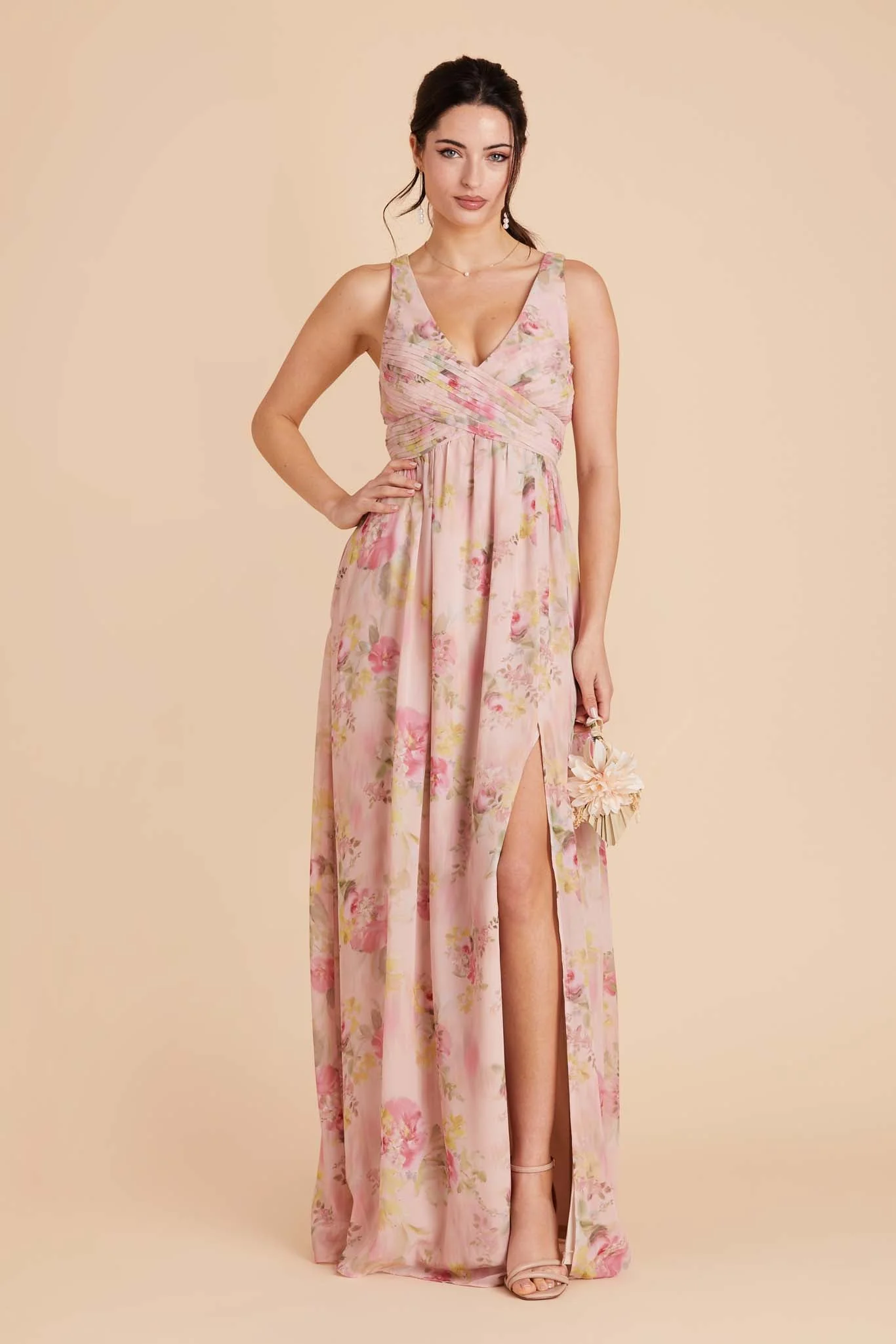 Laurie Chiffon Dress - Vintage Pink Floral - Image 6