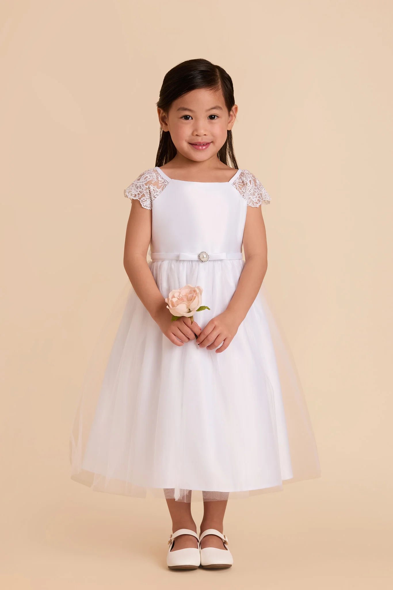 Lily Flower Girl Dress - White
