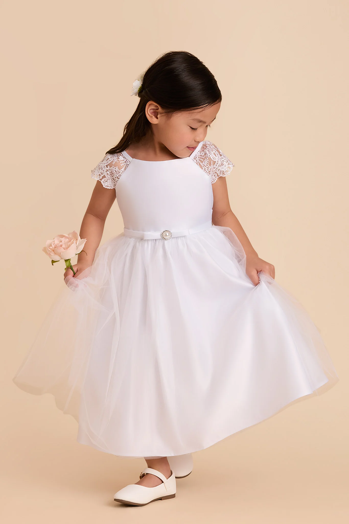 Lily Flower Girl Dress - White - Image 2