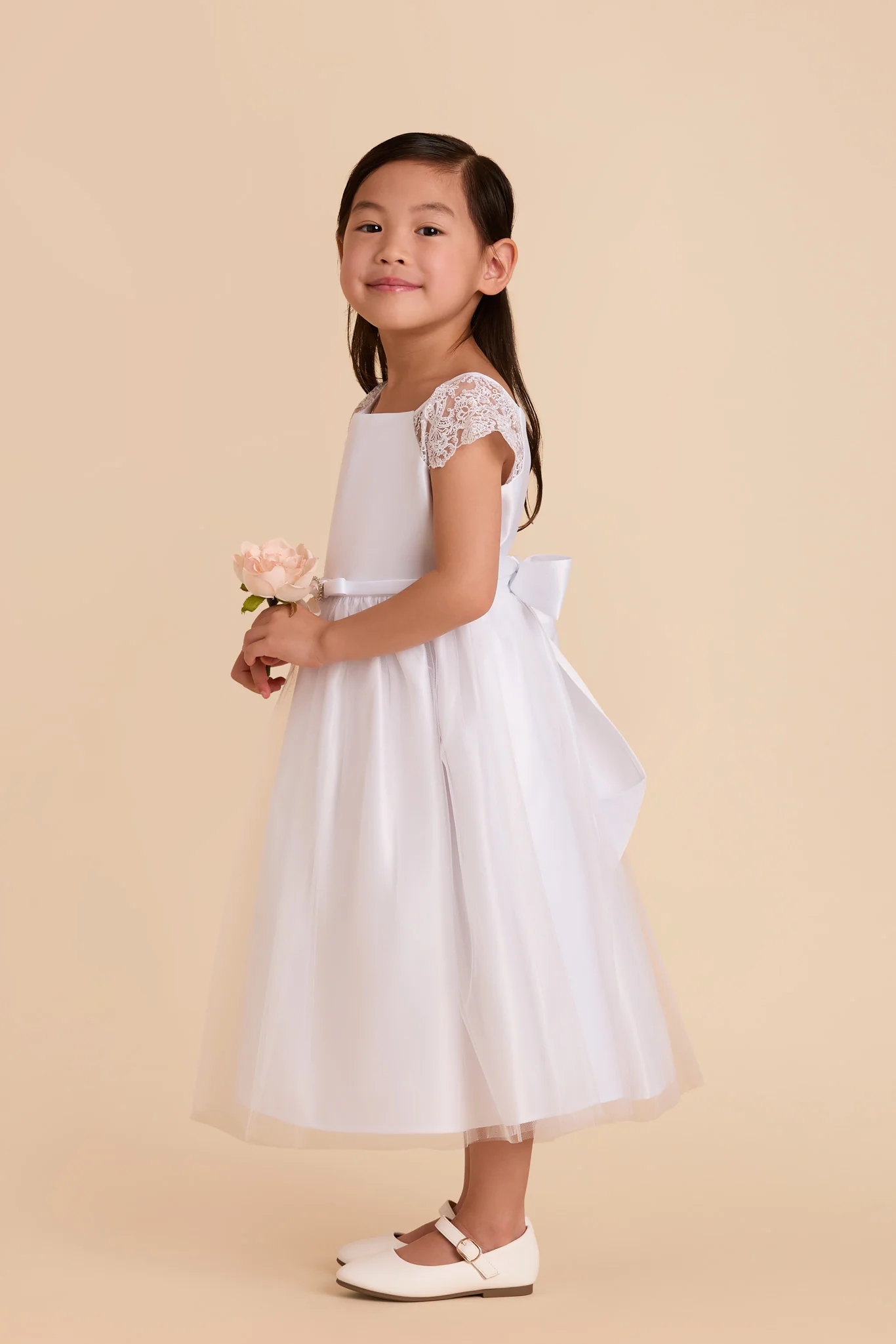 Lily Flower Girl Dress - White - Image 3