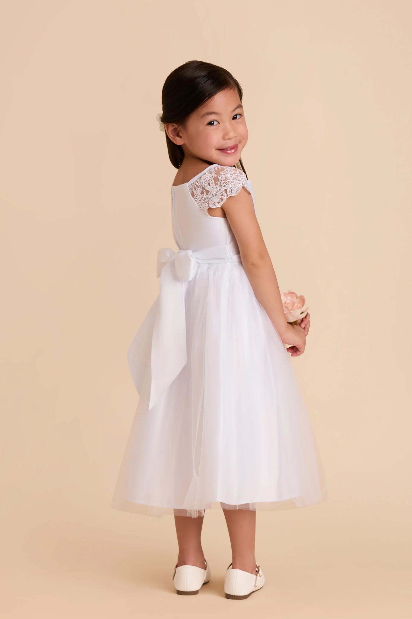 Lily Flower Girl Dress - White - Image 4