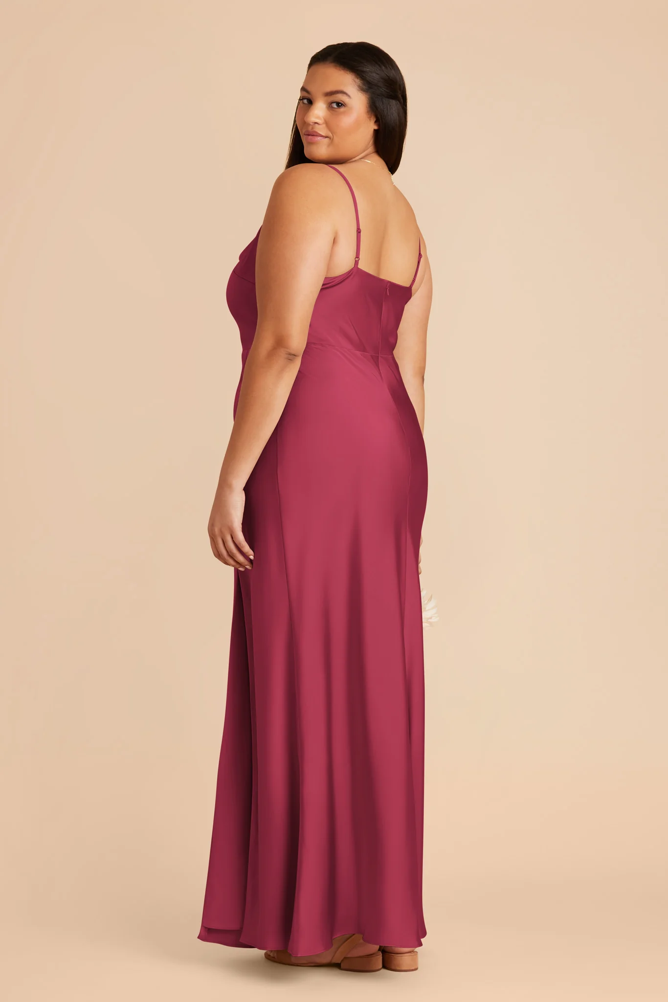 Lisa Matte Satin Dress - Berry - Image 7