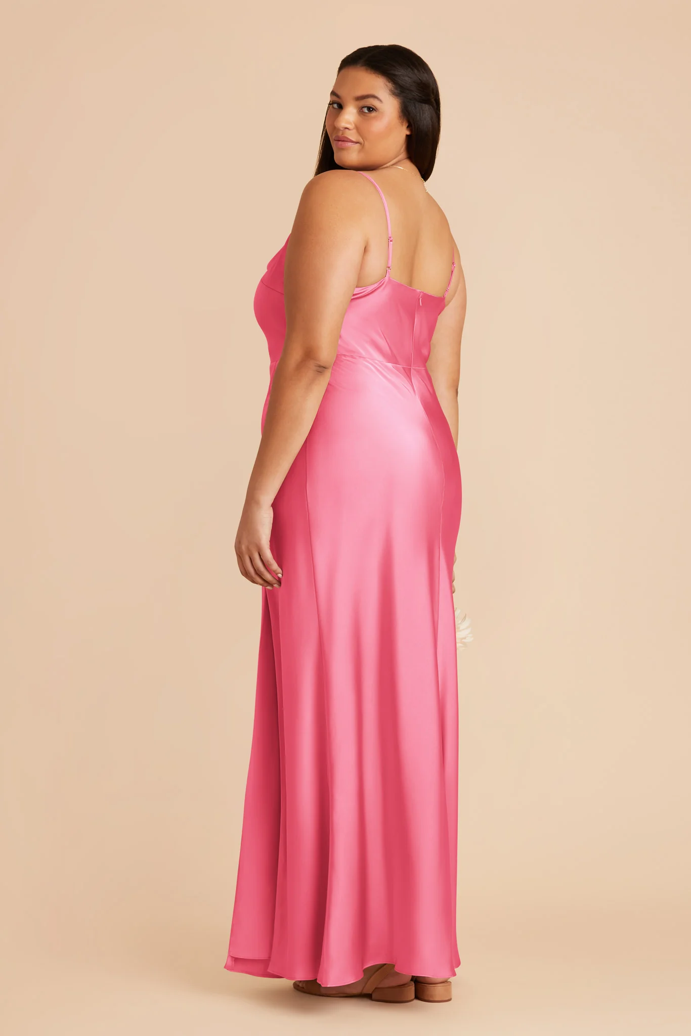 Lisa Matte Satin Dress - Bon Bon Pink - Image 7