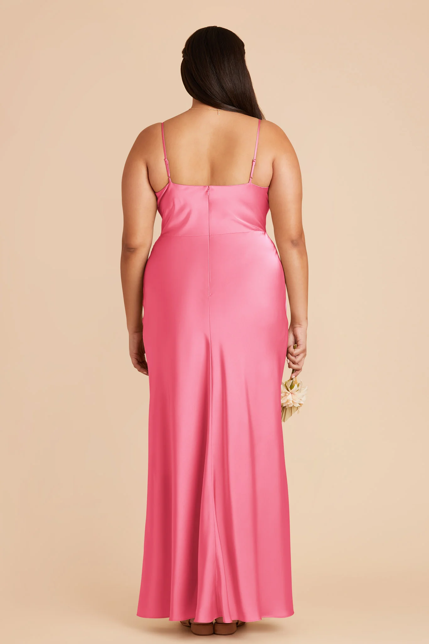 Lisa Matte Satin Dress - Bon Bon Pink - Image 8
