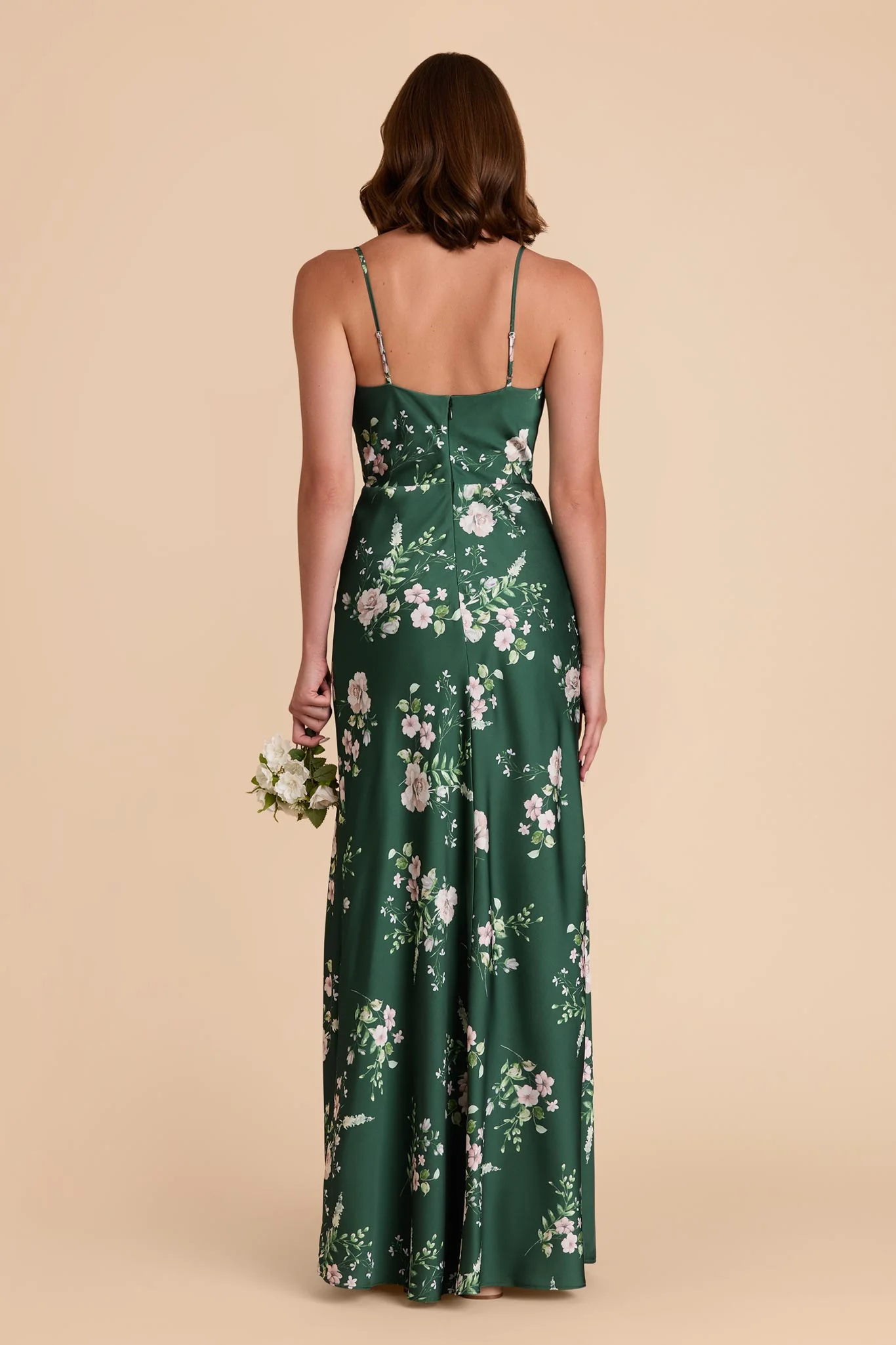 Lisa Matte Satin Dress - Emerald Garden Party - Image 6
