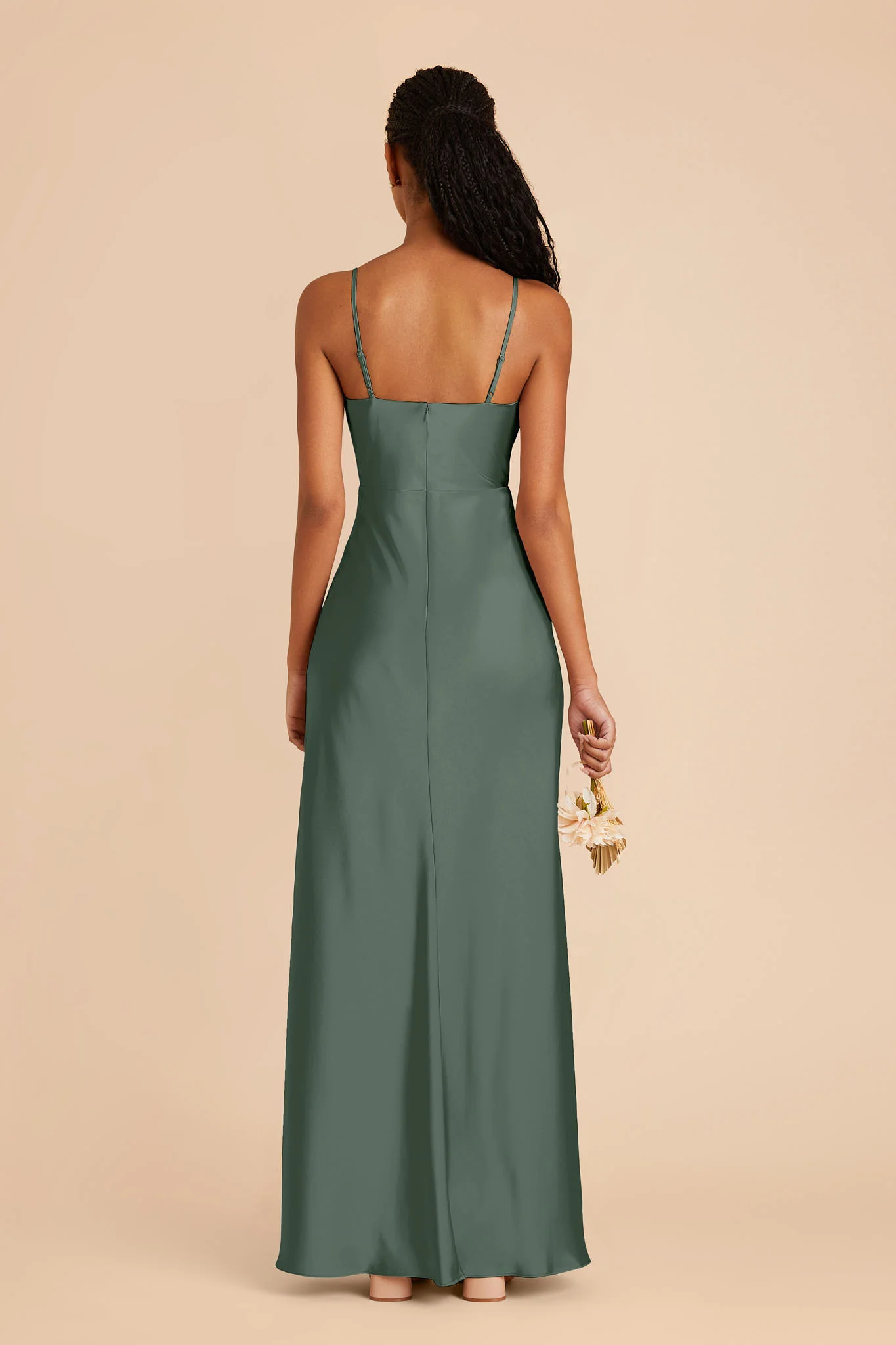 Lisa Matte Satin Dress - Eucalyptus - Image 5