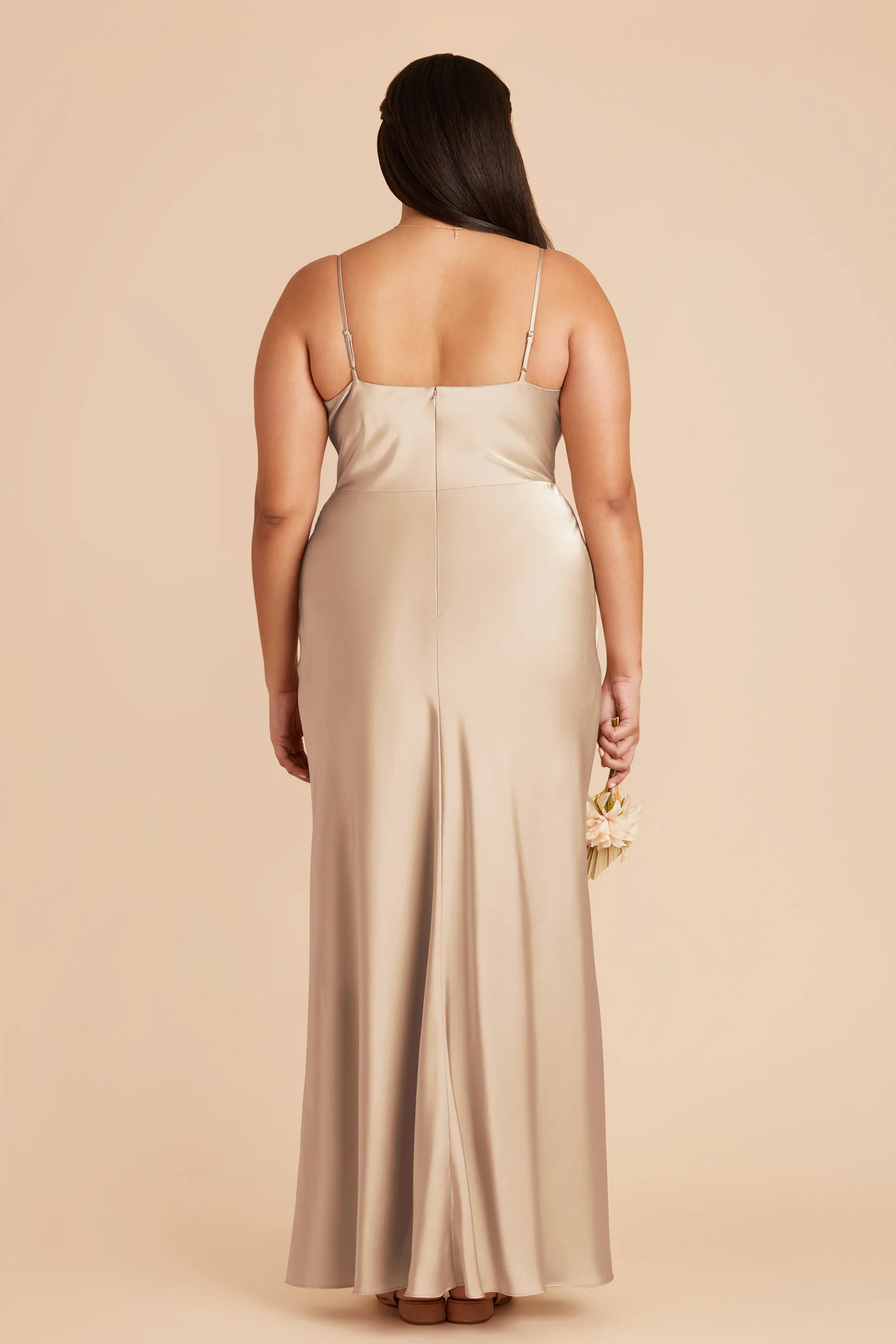 Lisa Matte Satin Dress - Gold - Image 10