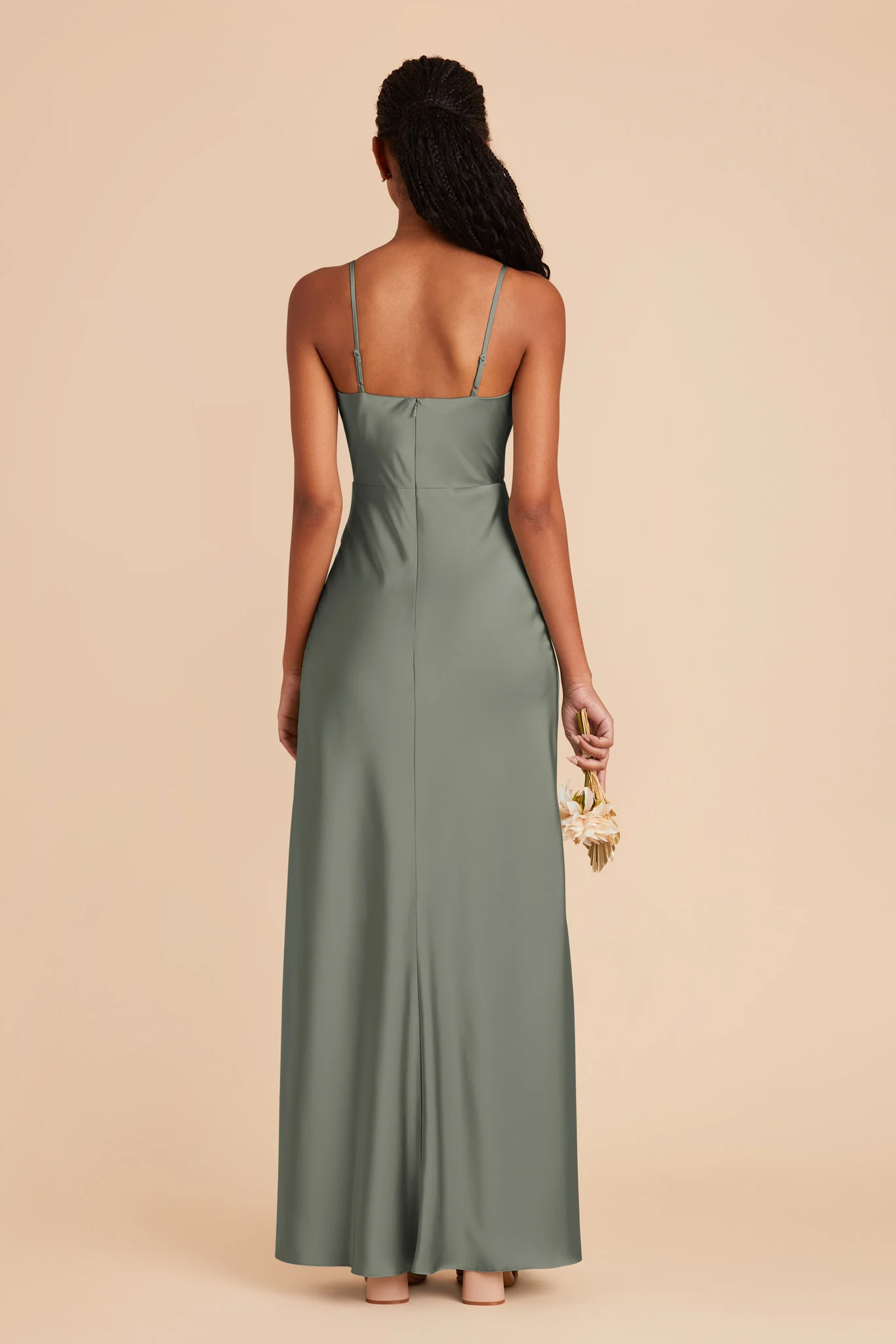 Lisa Matte Satin Dress - Sea Glass - Image 6